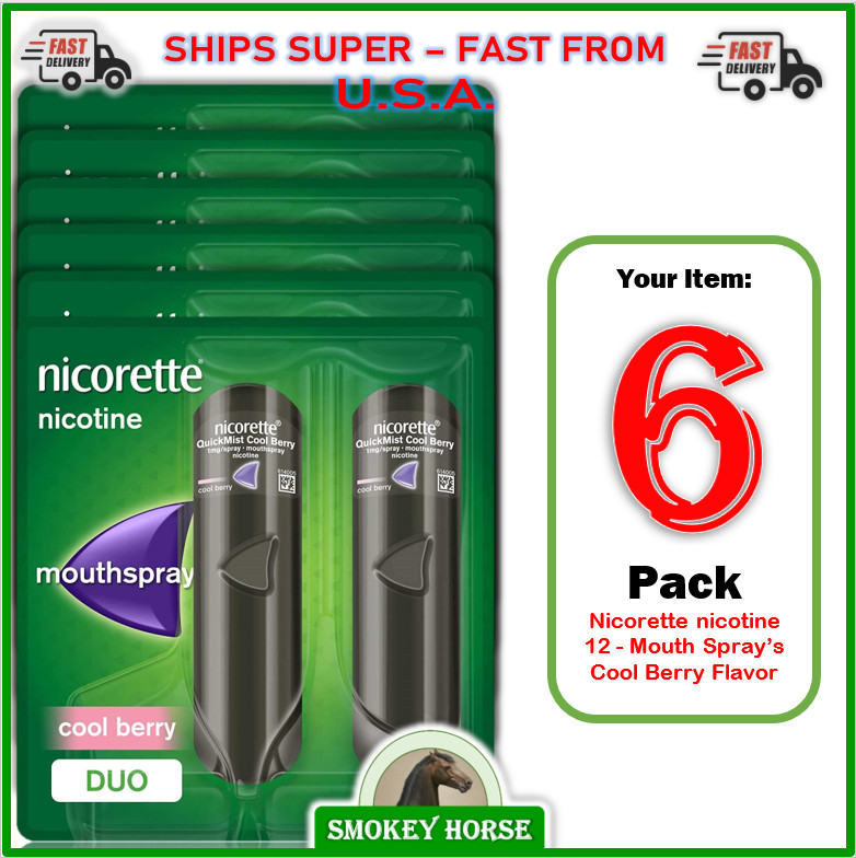 6 Pack Nicorette Quickmist Duo, 12 x 150 sprays 6 Pack Nicorette Quickmist Duo, 12 x 150 sprays