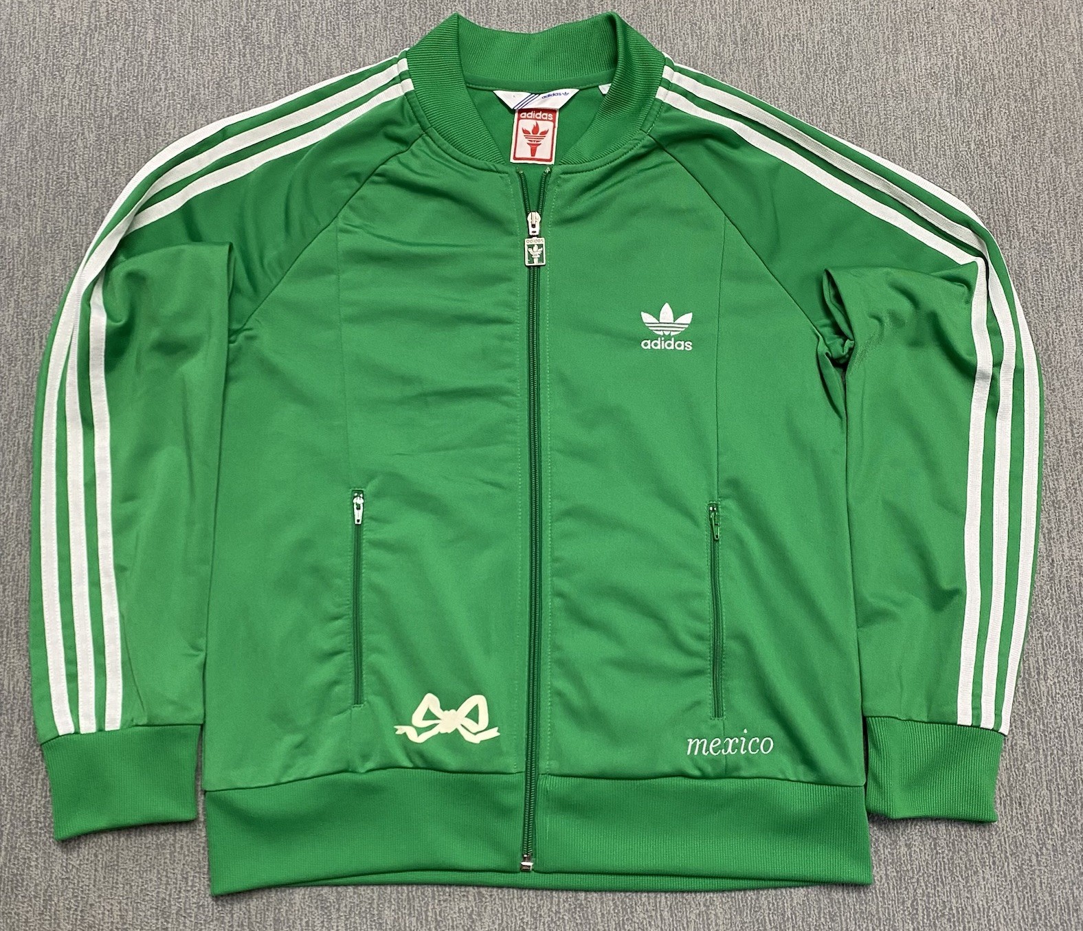 Vintage Adidas Mexico Track Jacket Womens L RARE 2008 RIBBON BOW Green Olympics Vintage Adidas Mexico Track Jacket Womens L RARE 2008 RIBBON BOW Green Olympics