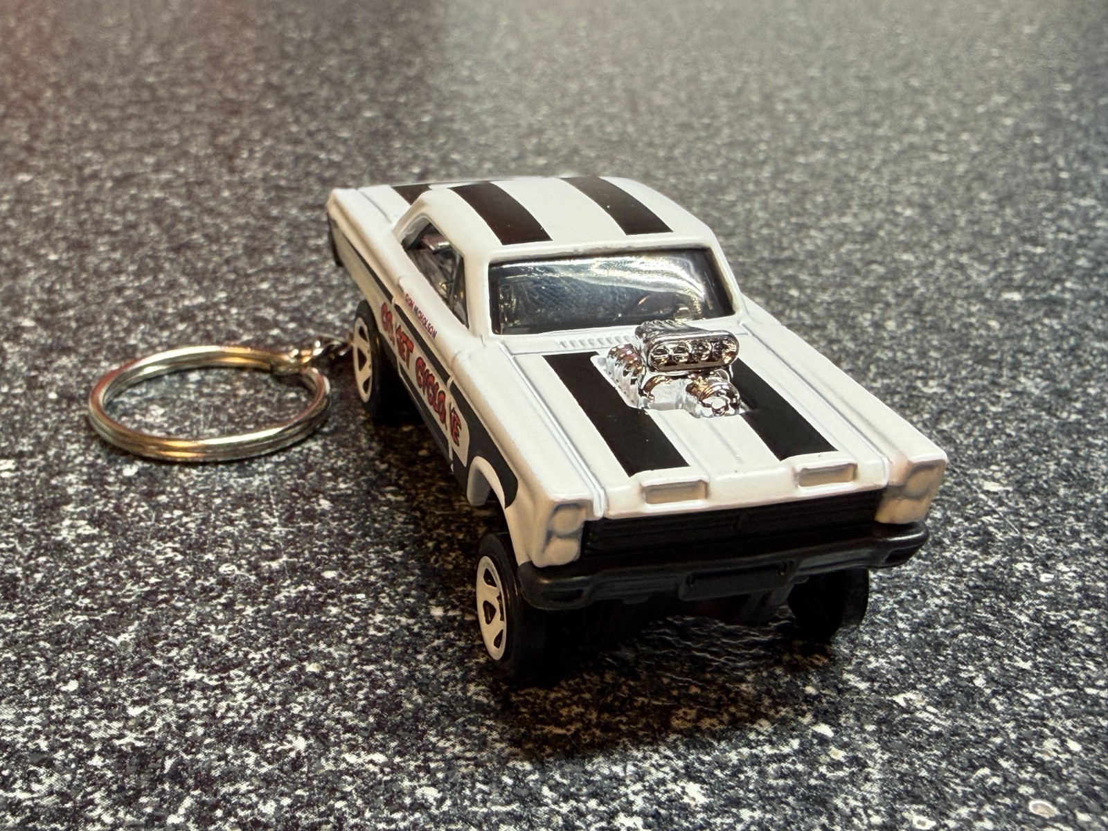 1965 Mercury Cyclone Comet Keychain White Gasser Hot Wheels Matchbox 1965 Mercury Cyclone Comet Keychain White Gasser Hot Wheels Matchbox