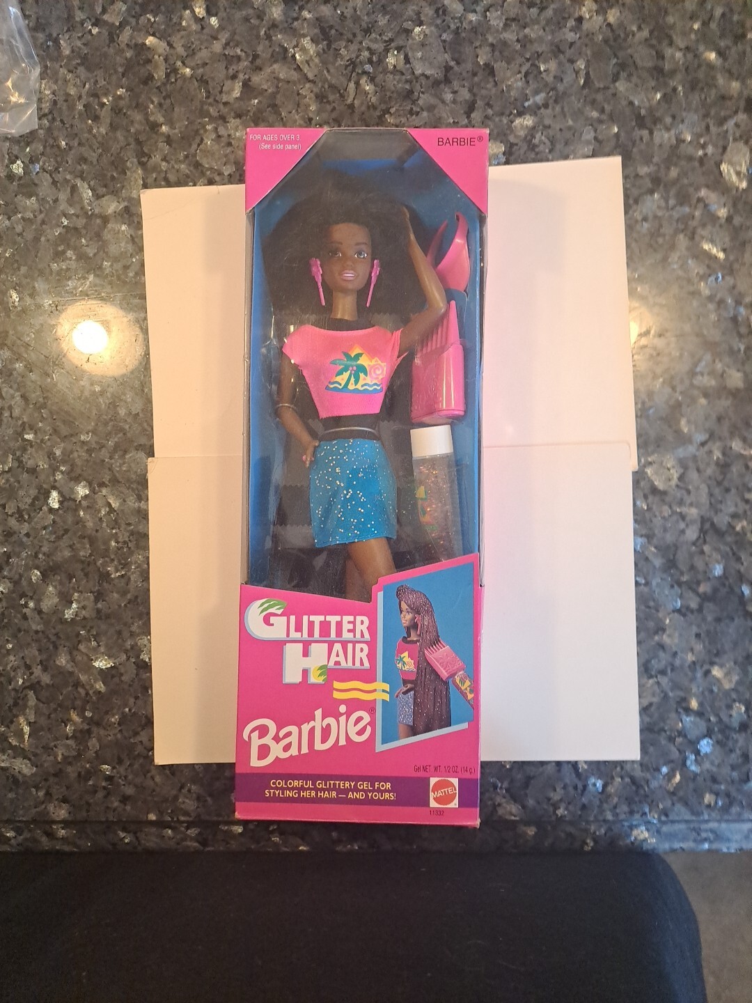 Vintage 1993 Mattel Glitter Hair Barbie Doll African American #11332 BRAND NEW Vintage 1993 Mattel Glitter Hair Barbie Doll African American #11332 BRAND NEW