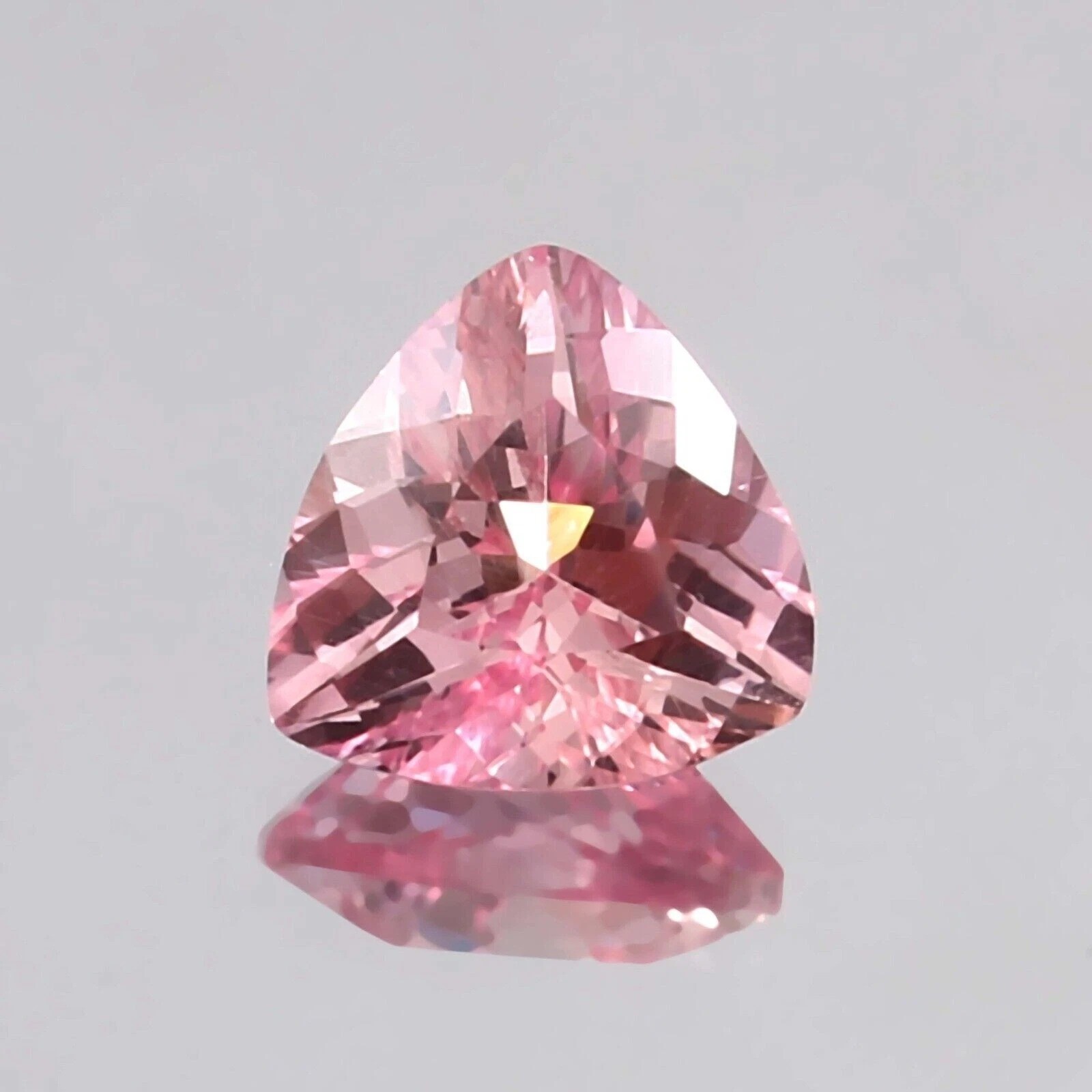 AAA 10x10 MM Natural Ceylon Padparadscha Sapphire Loose Trillion Gemstone Cut