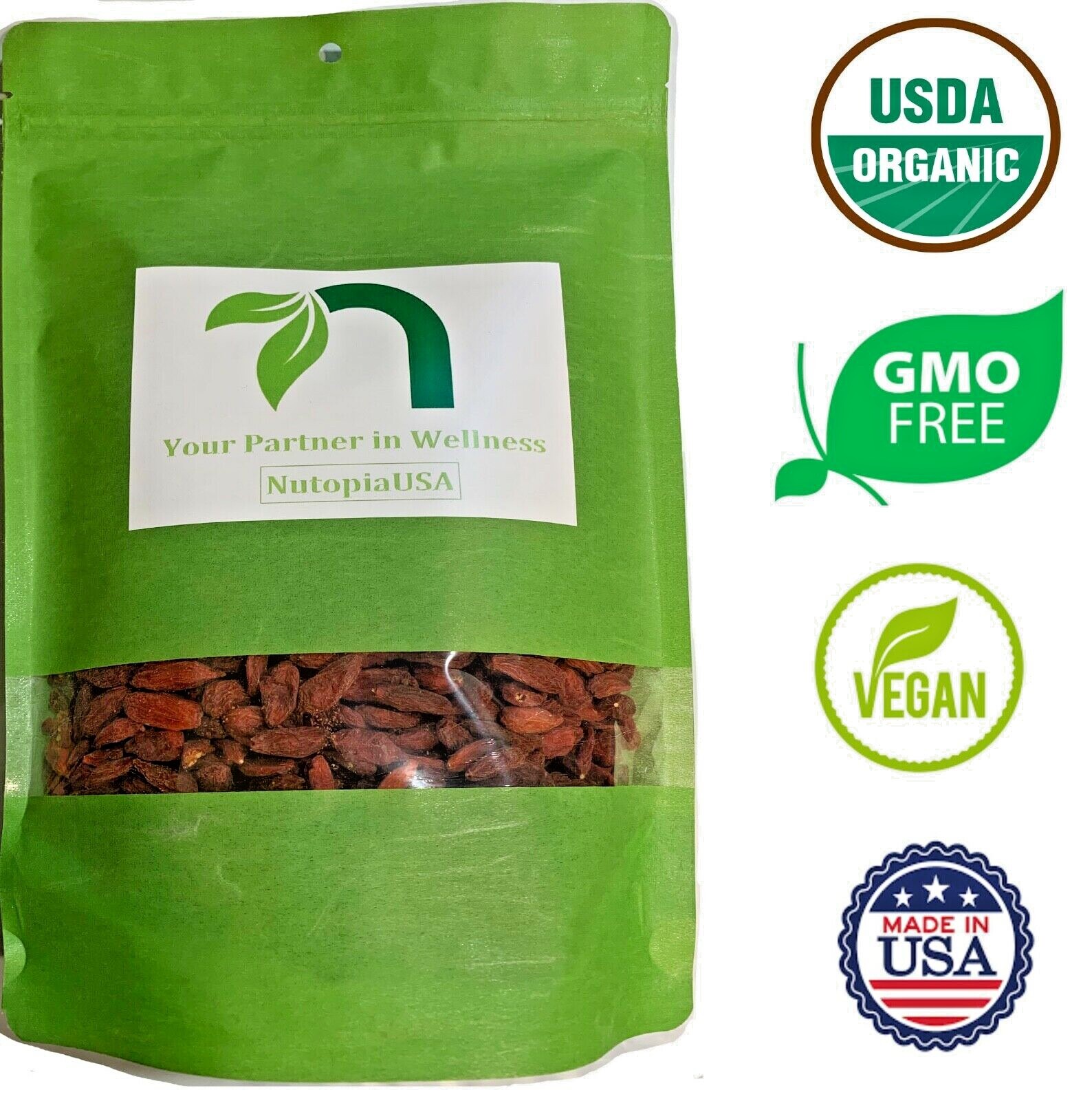 1.5 Lbs (681 gram) Organic Sun Dried Goji Berry (Wolfberry) 