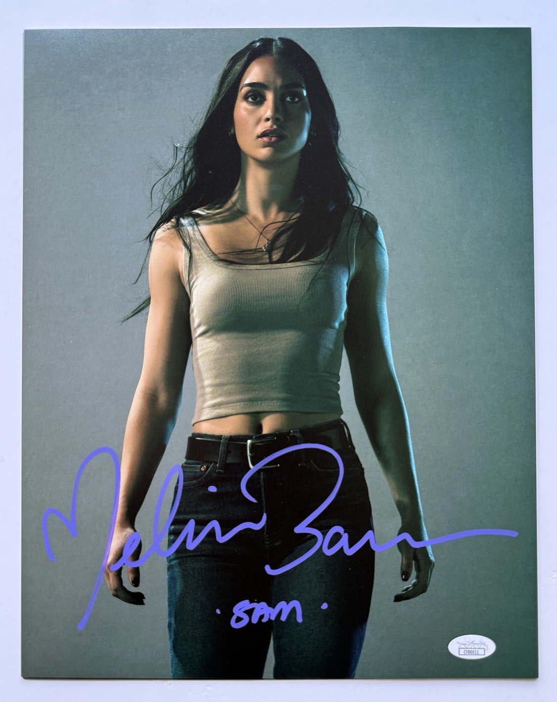 Melissa Barrera Signed Scream 11x14 Photo Sam Carpenter EXACT PROOF JSA COA A Melissa Barrera Signed Scream 11x14 Photo Sam Carpenter EXACT PROOF JSA COA A