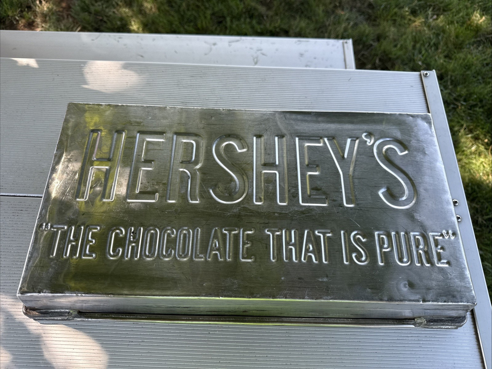 Large Vintage Hershey's Chocolate Bar Factory Industrial Candy Mold Pan 5 Pound