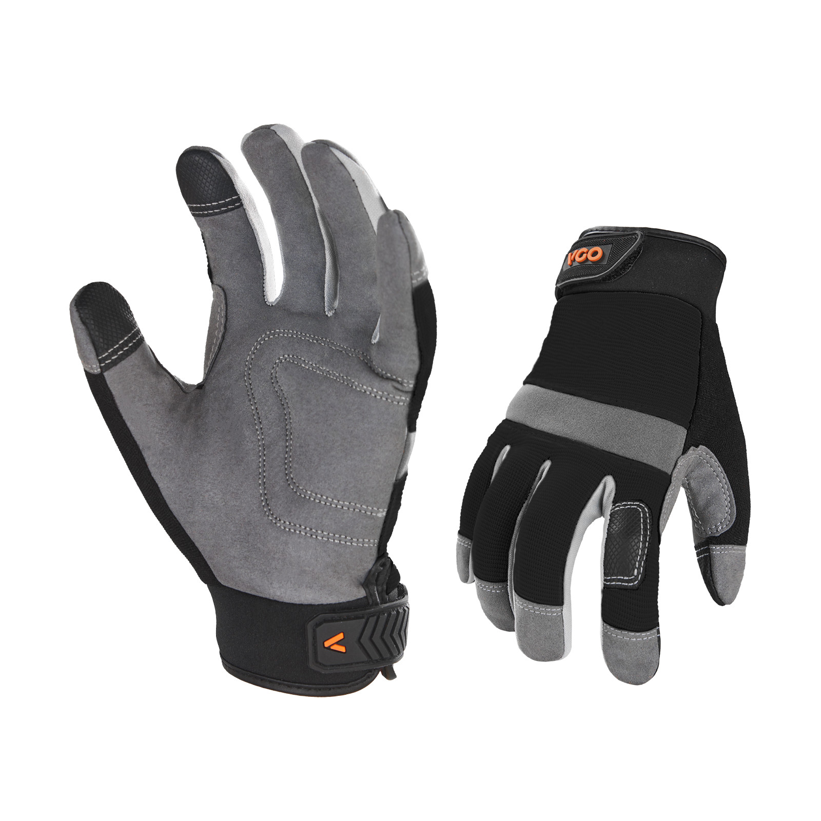 Vgo 1/3Pairs Synthetic Leather Work Gloves for Men, Mechanic Gloves(SL7584)