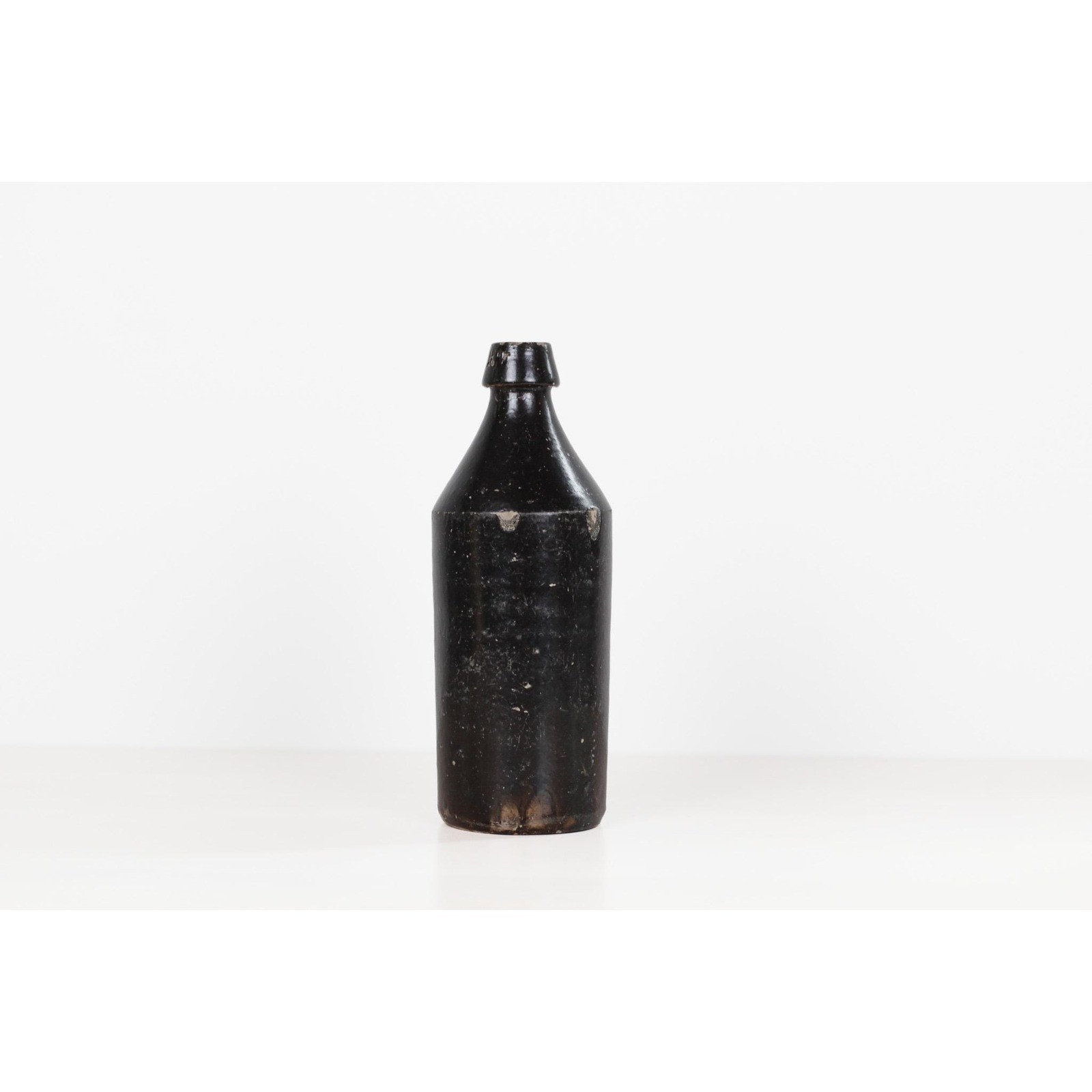 Antique 19th Century Stoneware Ink Bottle Antique 19th Century Stoneware Ink Bottle