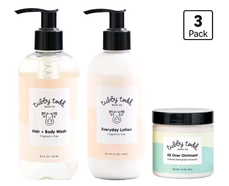 TUBBY TODD 3-Step Baby Bath & Skincare Routine, The Regulars Bundle8.5 oz Baby