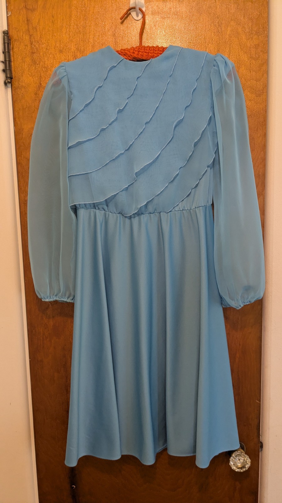 Vintage 70\'s Baby Blue Tiered Chiffon Dress by Bobby\'s Girl Vintage 70\'s Baby Blue Tiered Chiffon Dress by Bobby\'s Girl