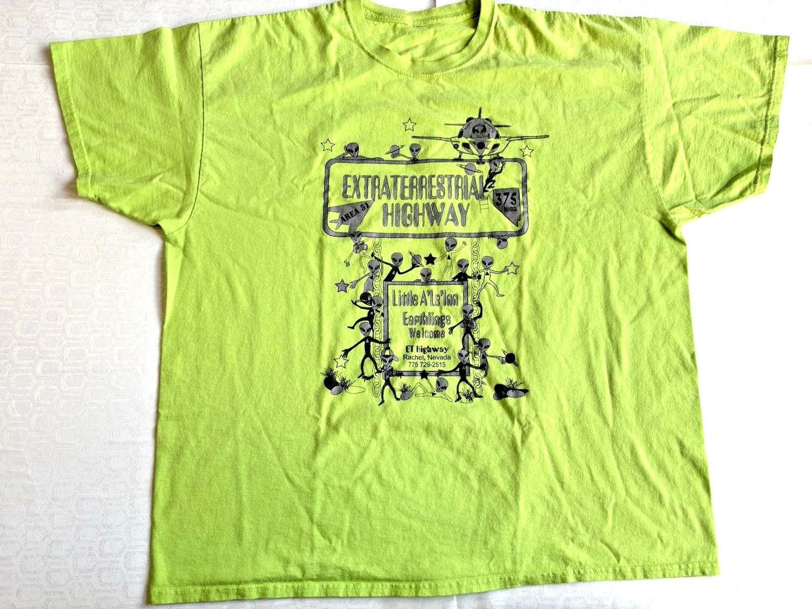Vintage Extraterrestrial Highway T Shirt Little A\'Le\'Inn Area 51 Men XL
