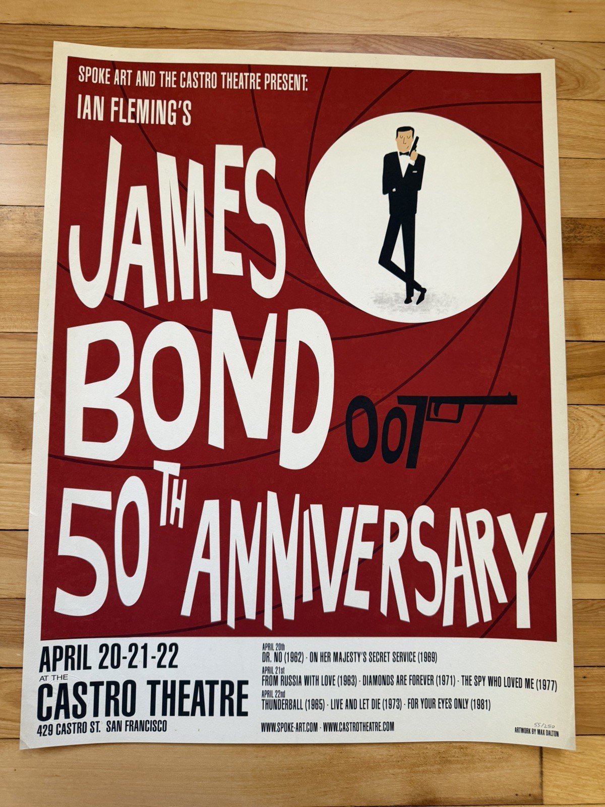 James Bond 50th Anniversary by Max Dalton - Numbered Print Castro San Francisco James Bond 50th Anniversary by Max Dalton - Numbered Print Castro San Francisco