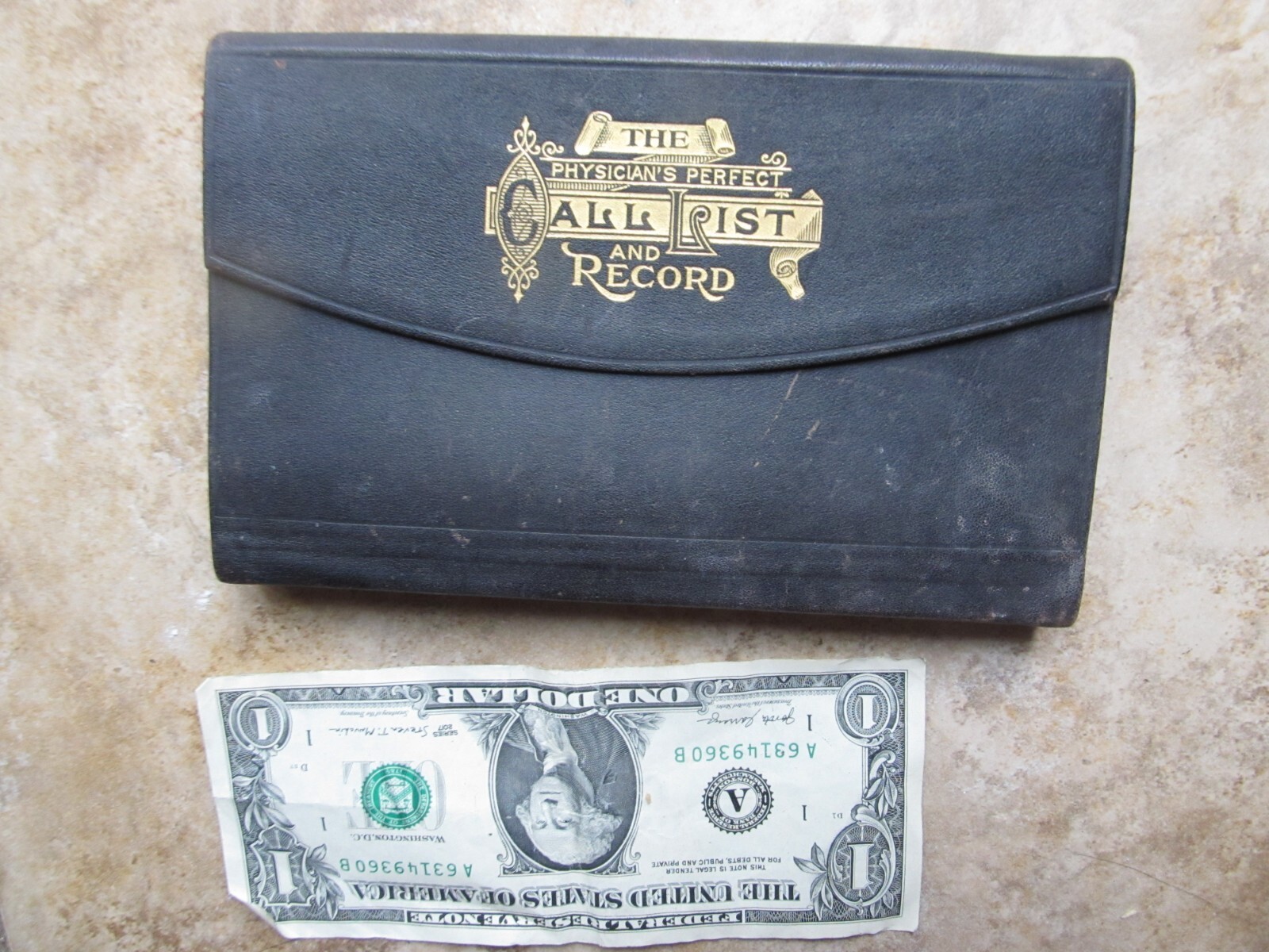 Rare Identified Antique Doctor's Call Record Book, c1924, Nurse, Medicine, Hills