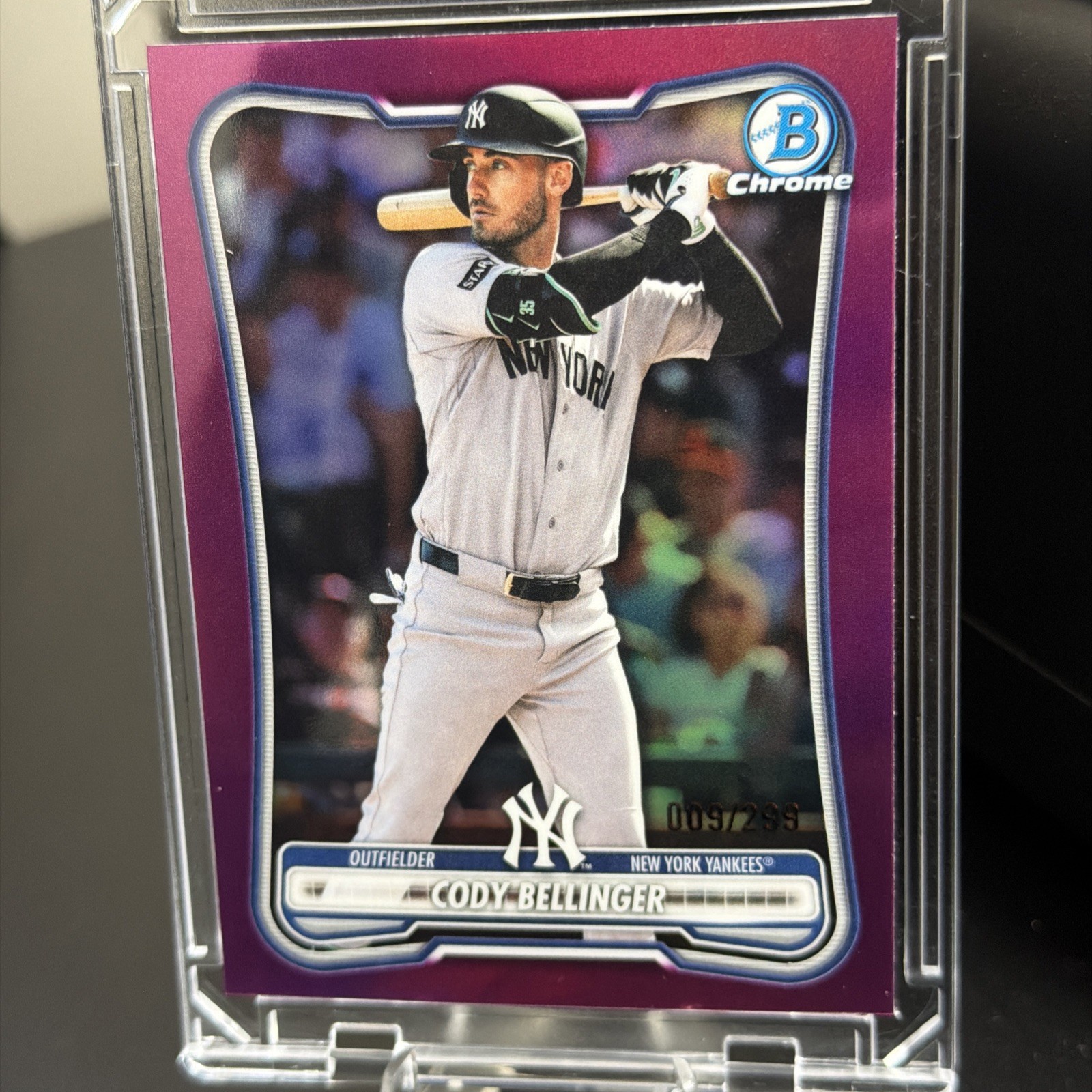 Cody Bellinger 2026 Bowman Chrome True Fuchsia /299 #9 New York Yankees