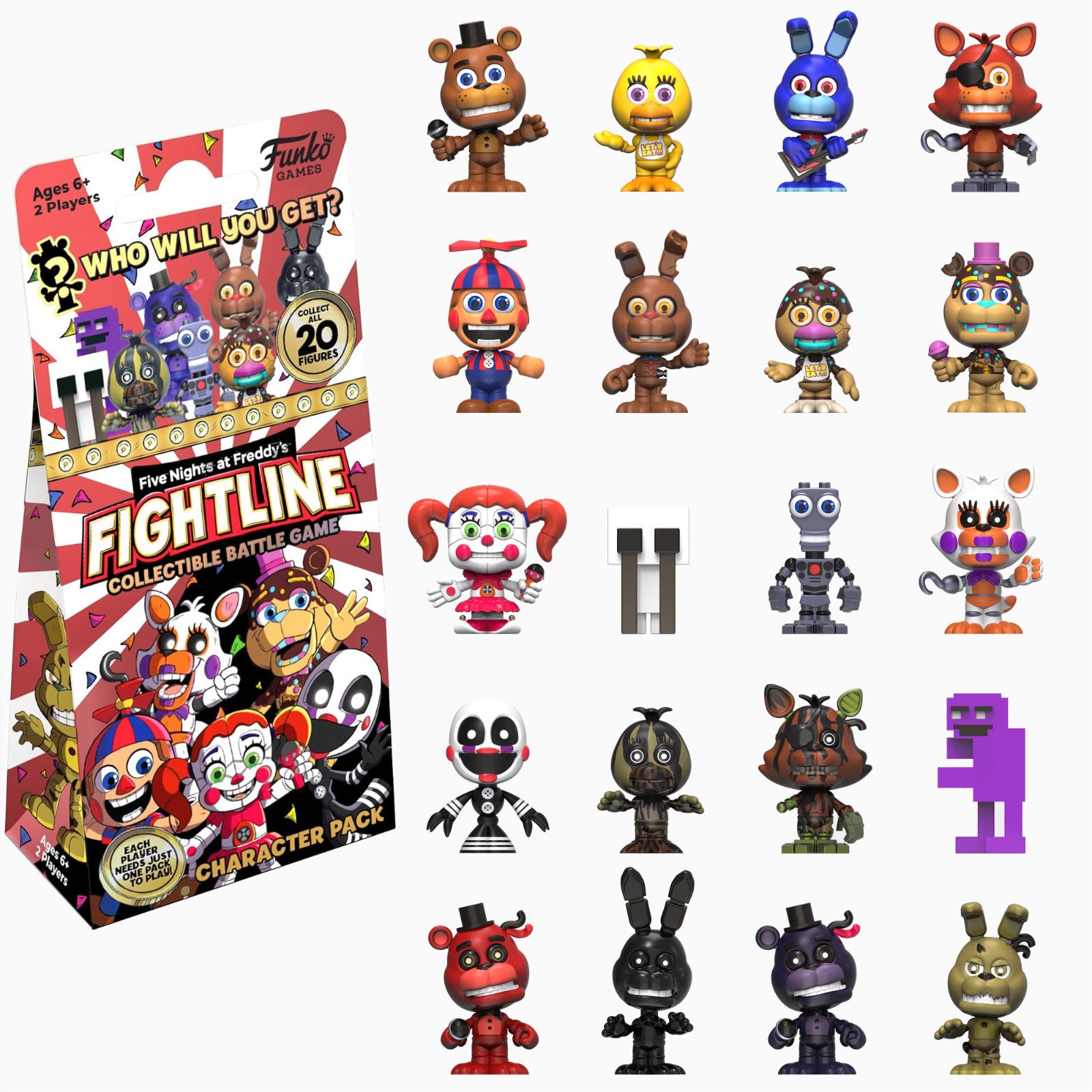 Funko Five Nights at Freddy\'s Fightline - Complete Set of 20 FNAF World Figures