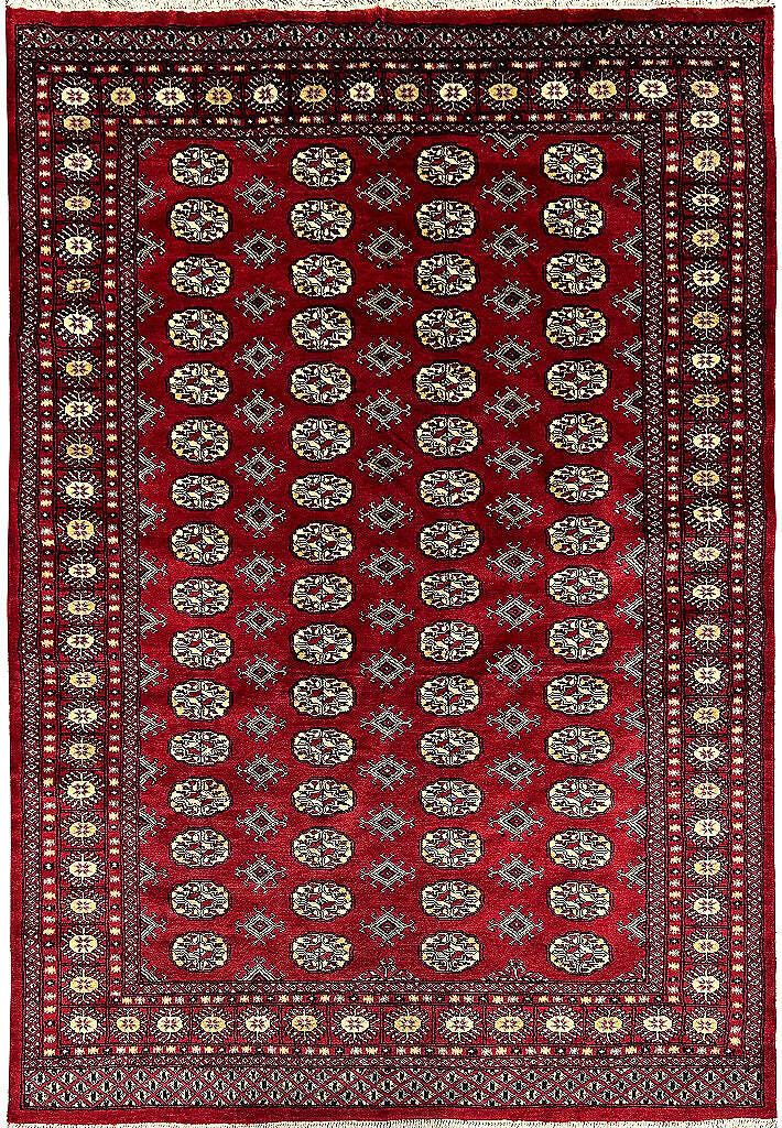 6x9 Classic Handmade Pakistan Bokhara Soft Wool Rug # B-2