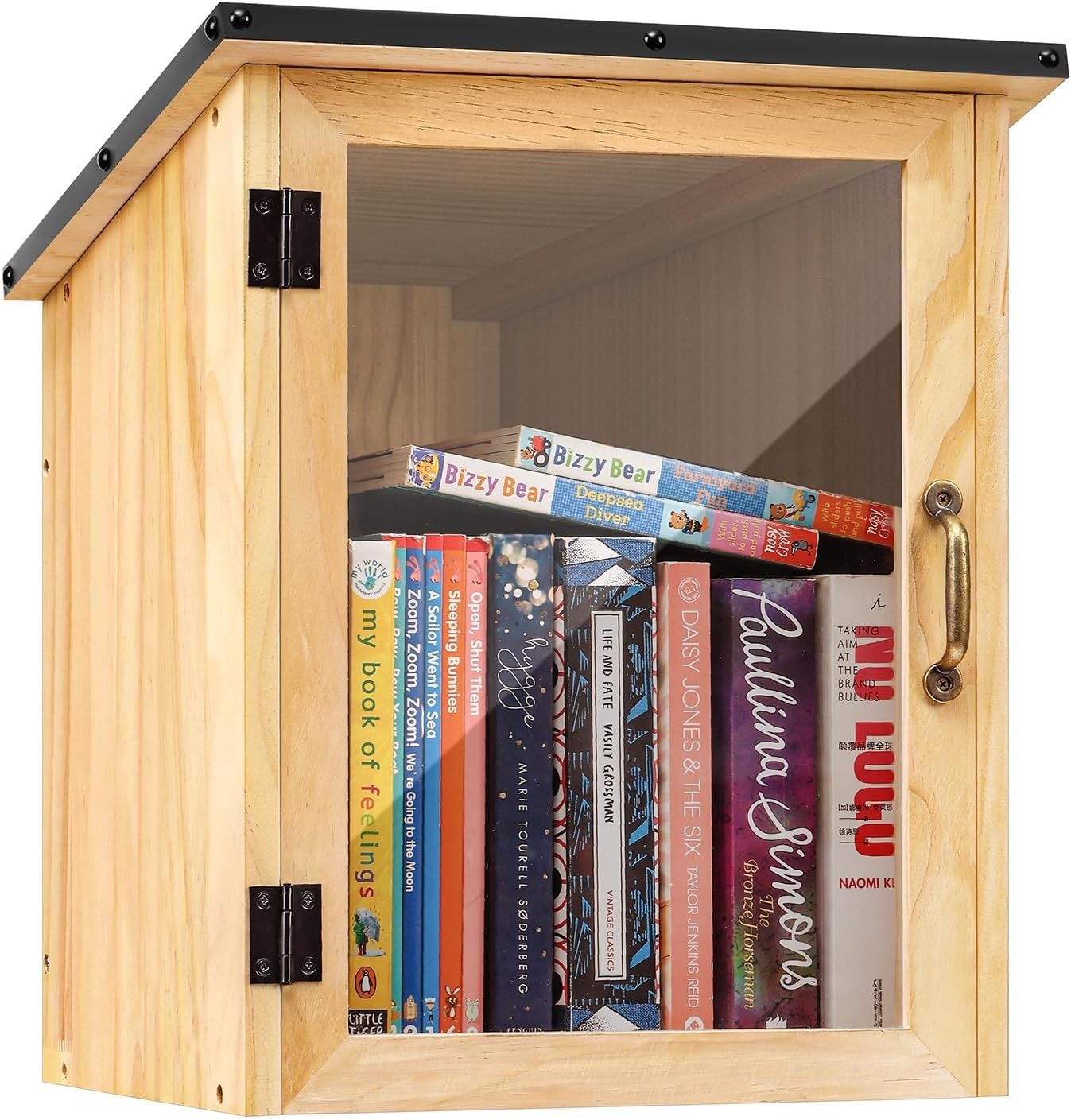Little Library Box Outdoor, Waterproof Outdoor Library Book Box, Little Wood Cab Little Library Box Outdoor, Waterproof Outdoor Library Book Box, Little Wood Cab