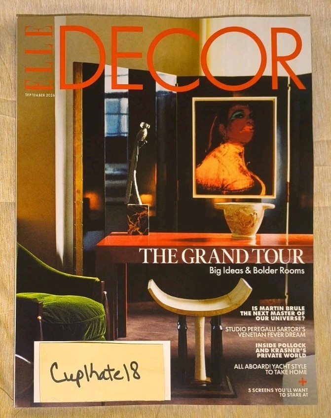 ELLE Decor Magazine September 2026 New Grand Tour Pollock Krasner Luxury Design