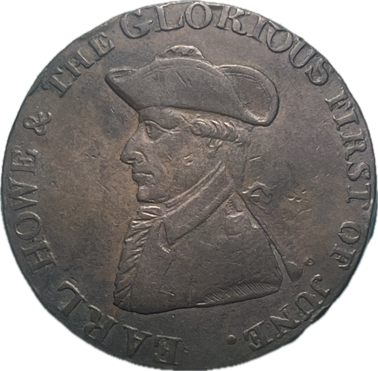 1794 Earl Howe & the Glorious First of June, King and Constitution. D&H #20b