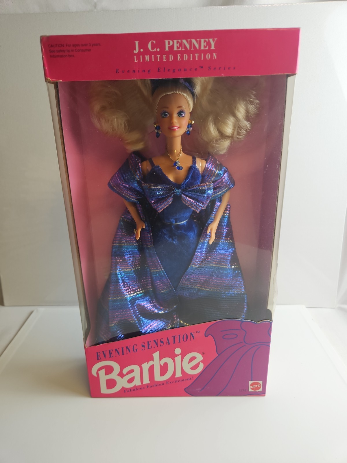 Barbie Evening Sensation Limited Edition #1278 JCPenney 1993 Blue Gown #BRB1