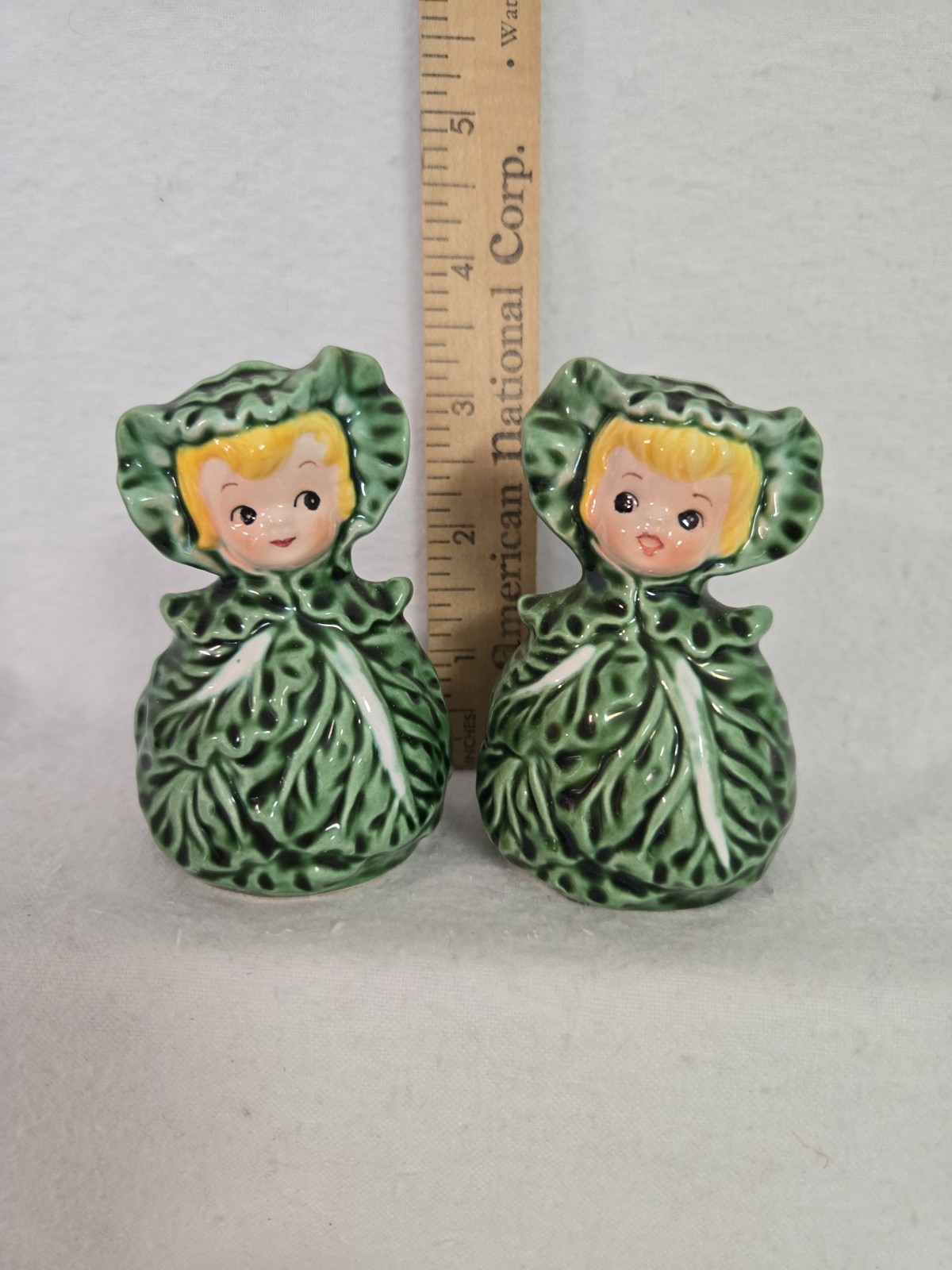 Vintage LEFTON Salt & Pepper CISSY Cabbage Cuties Pixie Girl Shakers Rare Vintage LEFTON Salt & Pepper CISSY Cabbage Cuties Pixie Girl Shakers Rare