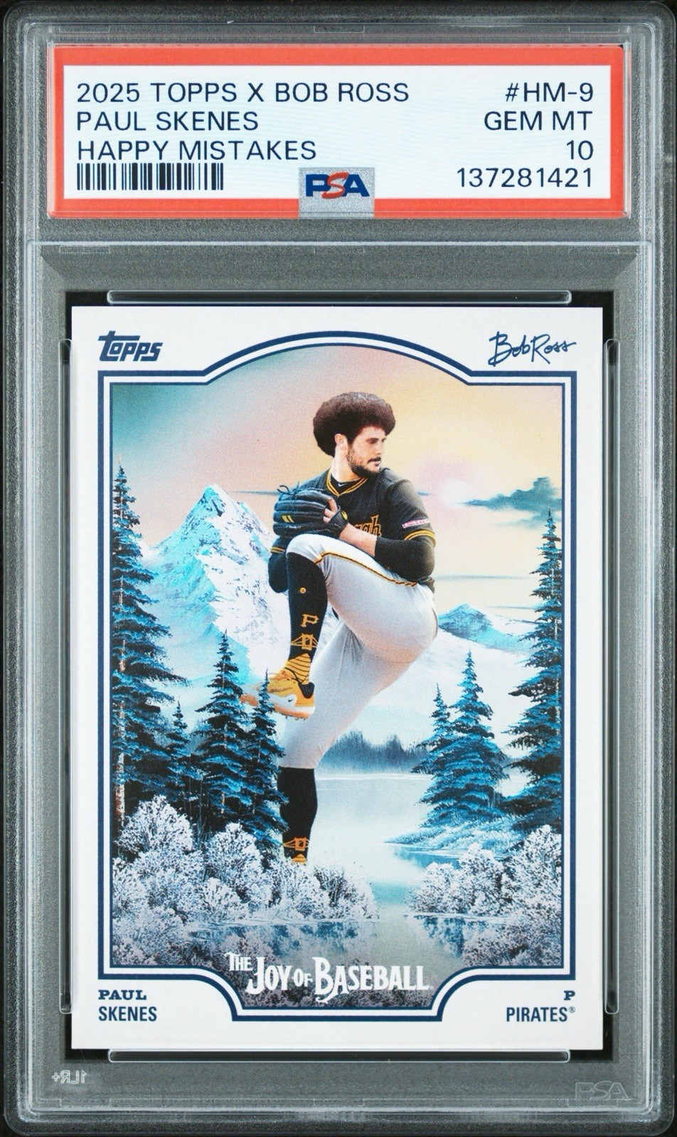 2025 TOPPS X BOB ROSS THE JOY OF BASEBALL HAPPY MISTAKES PAUL SKENES PSA 10 2025 TOPPS X BOB ROSS THE JOY OF BASEBALL HAPPY MISTAKES PAUL SKENES PSA 10