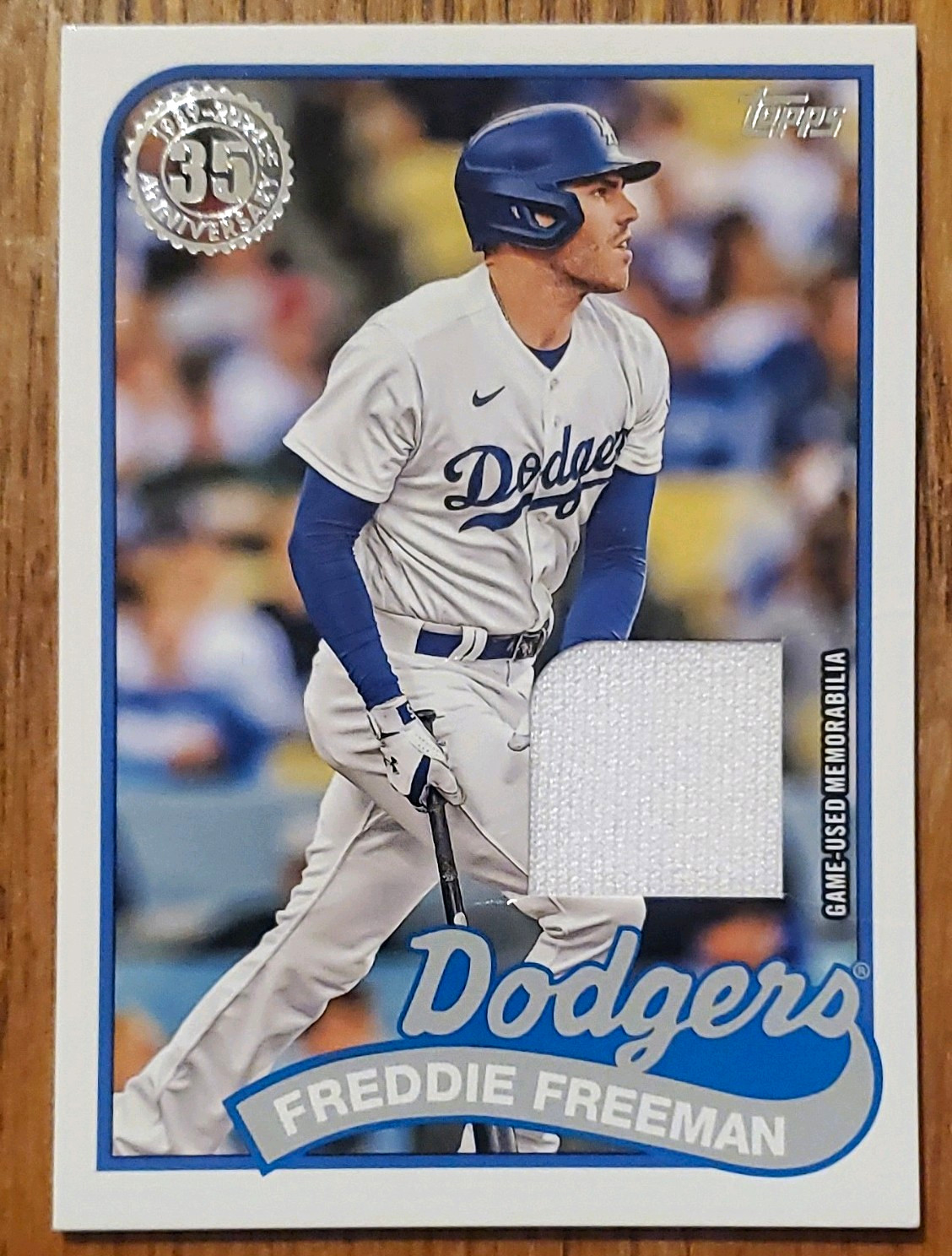 Topps 2024 Series 2 1989 Relics Freddie Freeman Dodgers. Creases By Relic Window