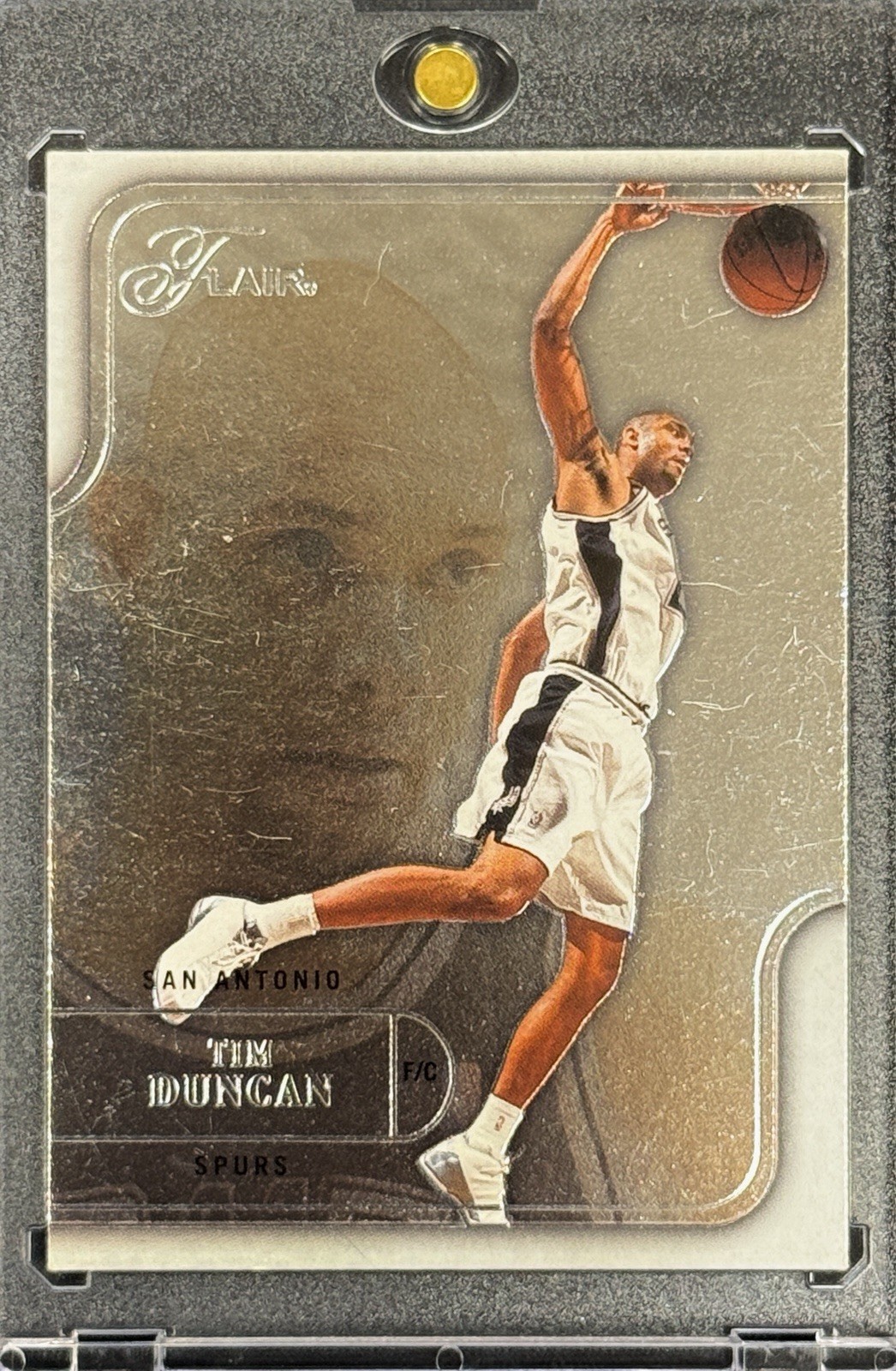 TIM DUNCAN RARE SILVER FOIL 2003 FLEER FLAIR INVESTMENT CARD SPURS LEGEND GOAT B TIM DUNCAN RARE SILVER FOIL 2003 FLEER FLAIR INVESTMENT CARD SPURS LEGEND GOAT B