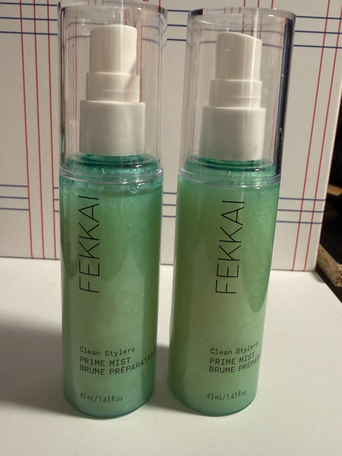 2-PACK FEKKAI Clean Stylers Prime Mist, 1.45 FL OZ / 43mL EACH, NO BOX