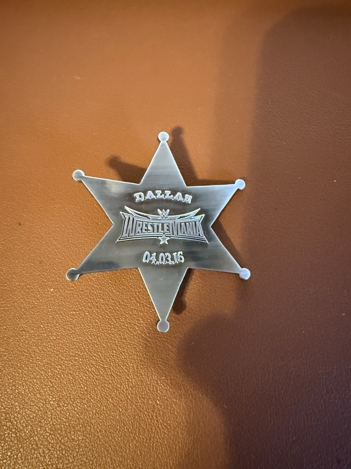 WRESTLEMANIA 32 OF 41 LIMITED EDITION PIN BADGE FROM WWE SUPERSTORE DALLAS TEXAS WRESTLEMANIA 32 OF 41 LIMITED EDITION PIN BADGE FROM WWE SUPERSTORE DALLAS TEXAS
