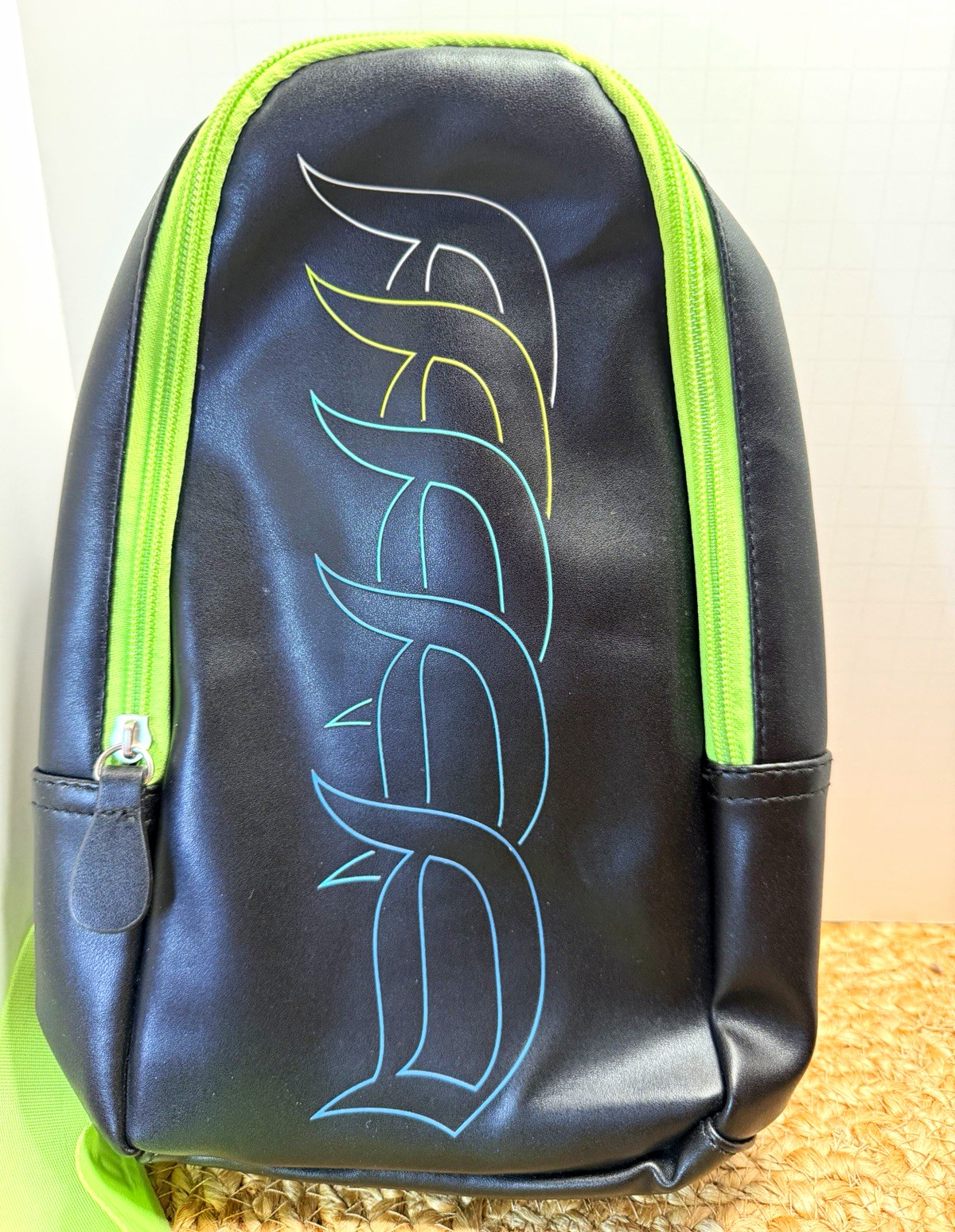 Disney Disneyland Resort Mini Backpack Black with Green Zipper Trim One Size