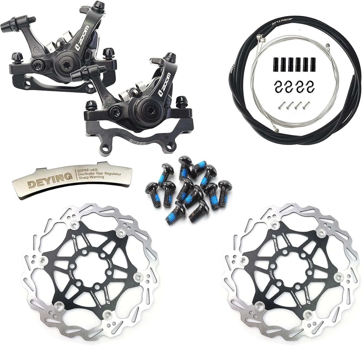 Zoom MTB Mountain Bike Mechanical Disc Brake Front & Rear Floating Rotor 160mm Zoom MTB Mountain Bike Mechanical Disc Brake Front & Rear Floating Rotor 160mm