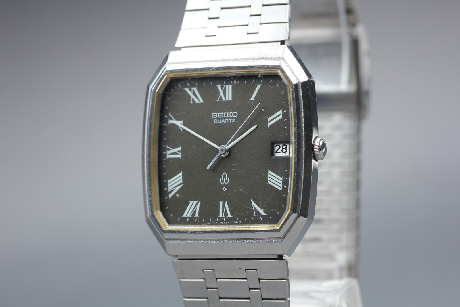 roman [Exc+5] Vintage Seiko 7830-5150 Silver Tank Quartz Mens Watch From JAPAN