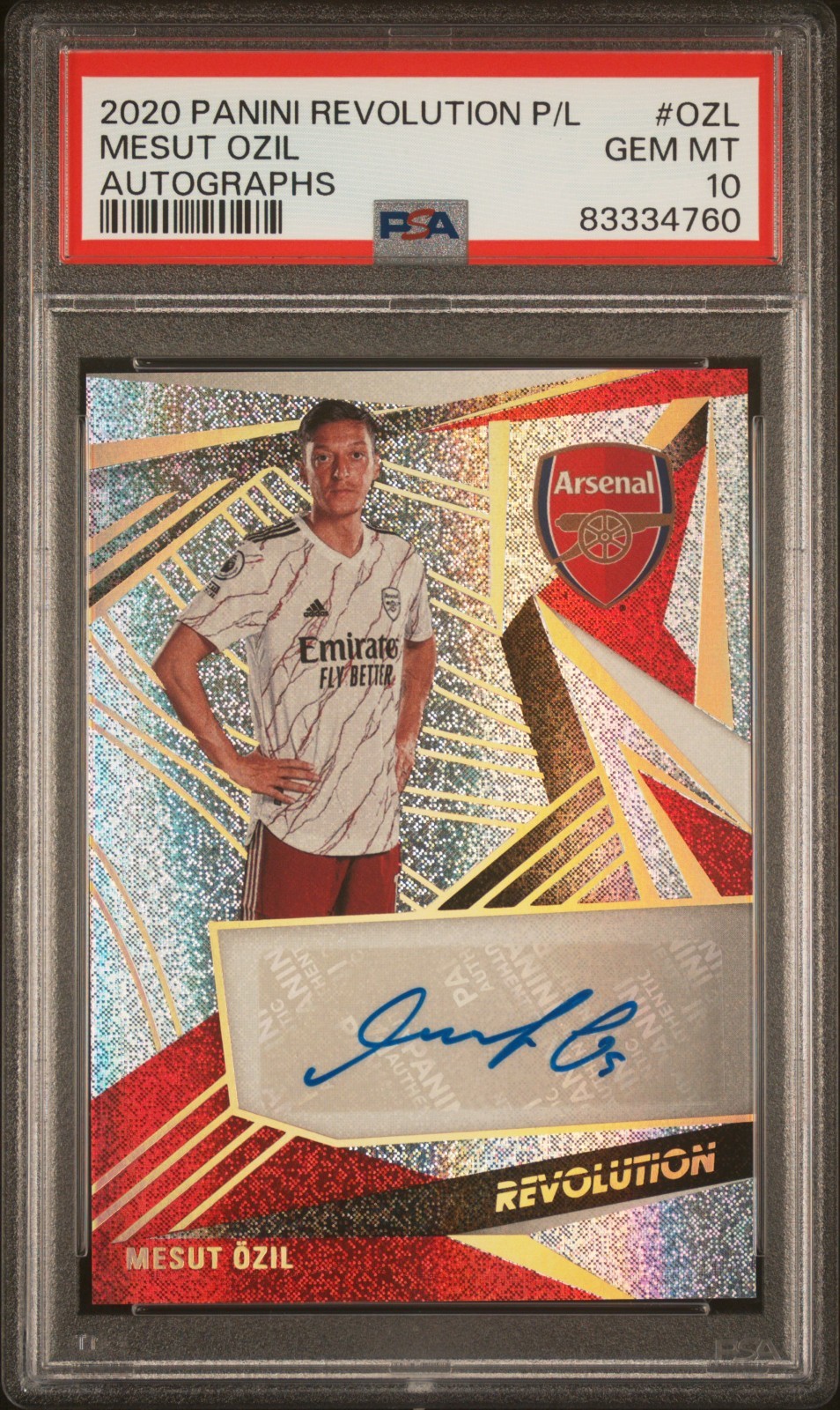 MESUT OZIL PSA 10 2020 PANINI REVOLUTION PREMIER LEAGUE AUTOGRAPHS AUTO ARSENAL MESUT OZIL PSA 10 2020 PANINI REVOLUTION PREMIER LEAGUE AUTOGRAPHS AUTO ARSENAL