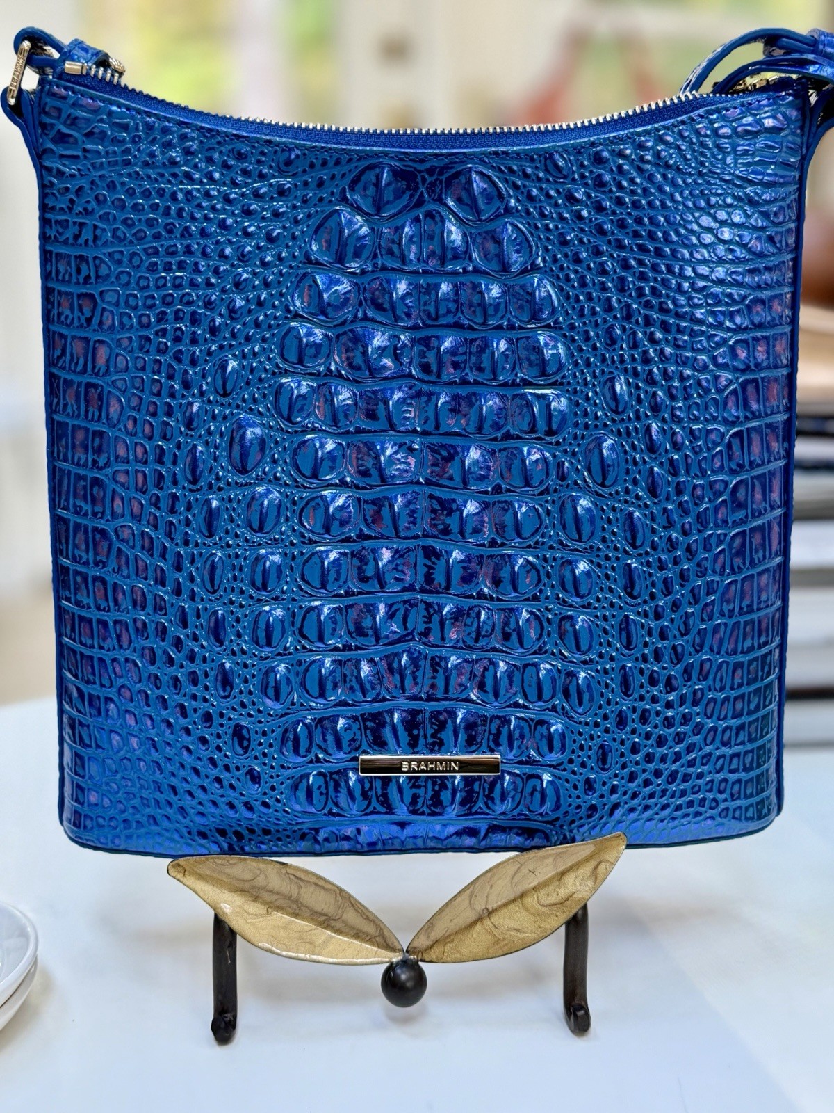 💙💙 Brahmin COBALT POTION KATIE Leather Crossbody NWOT GORGEOUS