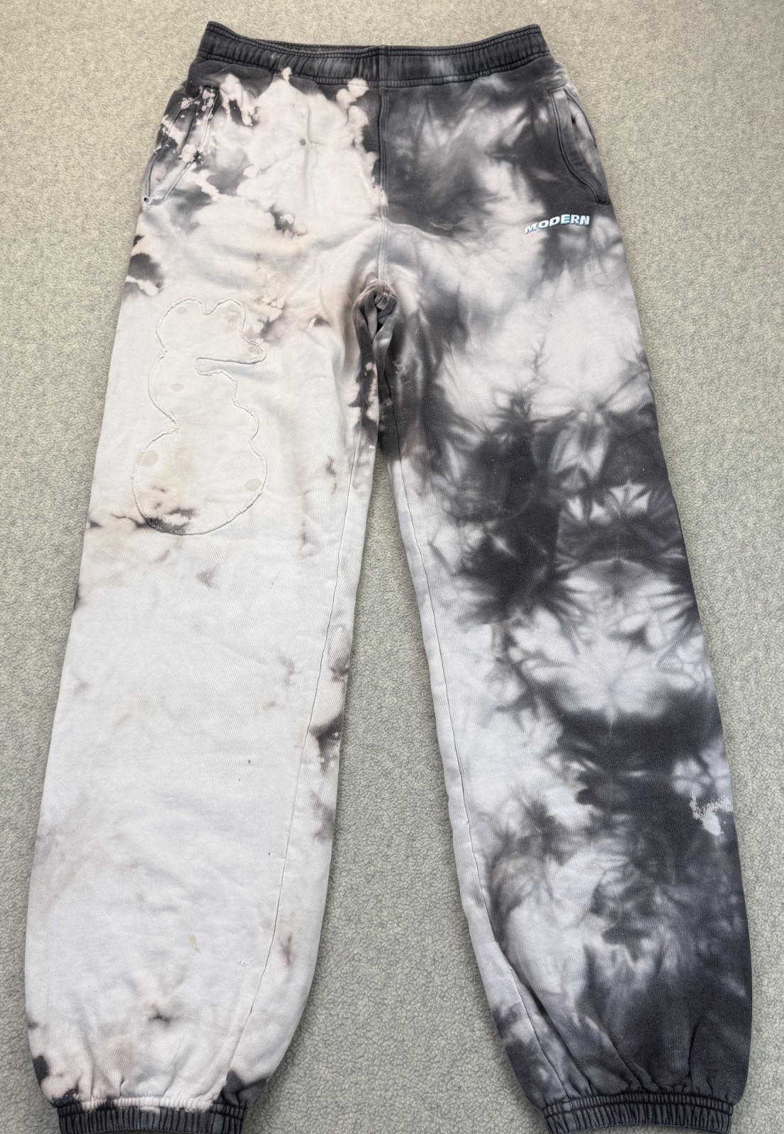 Main Label Mens Sweatpants Off White Diag Tie Dye Slim Fit Y2K Streetwear M Main Label Mens Sweatpants Off White Diag Tie Dye Slim Fit Y2K Streetwear M
