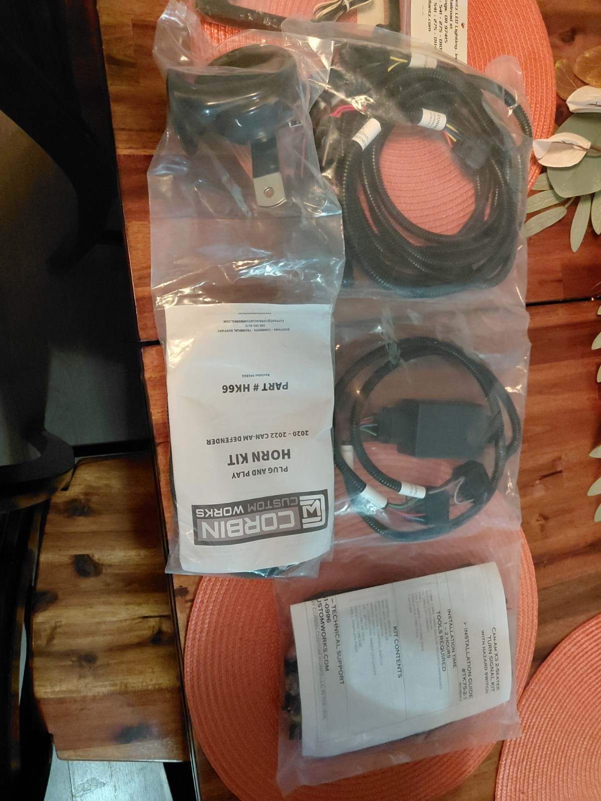 Corbin Turn Signal Kit 20- 22 Can Am Maverick X3 for 2 seater Corbin Turn Signal Kit 20- 22 Can Am Maverick X3 for 2 seater