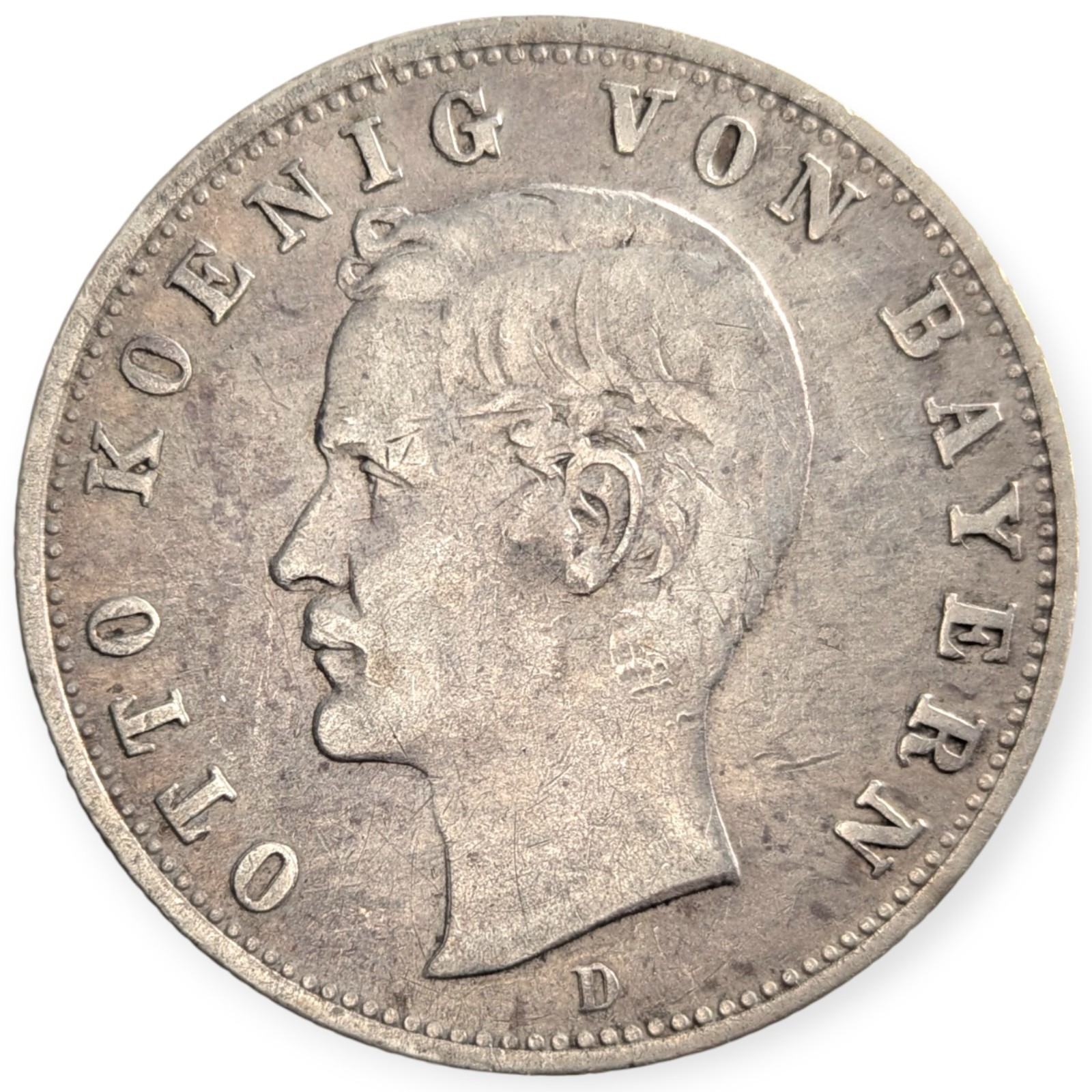 1907 Germany Silver 2 Mark Bavaria Bayern Zwei Mark German States Coin 5B 1907 Germany Silver 2 Mark Bavaria Bayern Zwei Mark German States Coin 5B