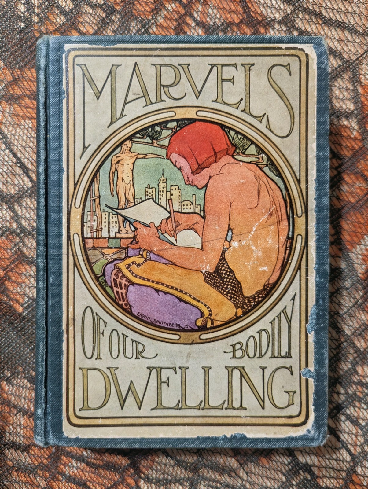 1915 Marvels Of Our Bodily Dwelling Allen - Scarce Antique Anatomy Illustrated