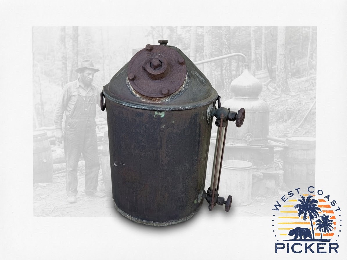 Antique Copper Brass Moonshine Still w/Glass Boiler Water Gauge