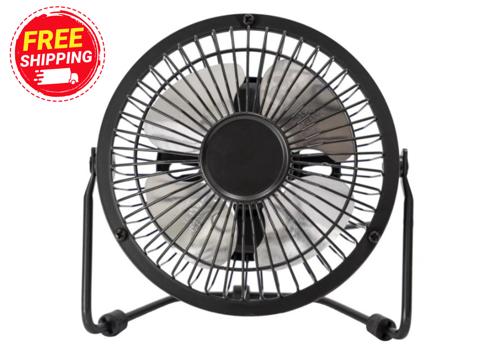 Mainstays 4 Inch Small USB Desk Fan Black Metal Adjustable Tilt Quiet Mainstays 4 Inch Small USB Desk Fan Black Metal Adjustable Tilt Quiet