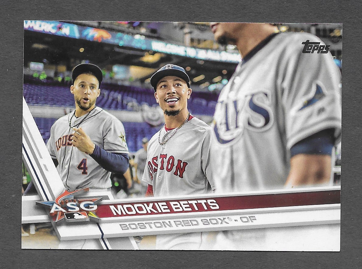 Mookie Betts 2017 Topps Update #US18 PHOTO VARIATION SP HORIZONTAL All Star Game