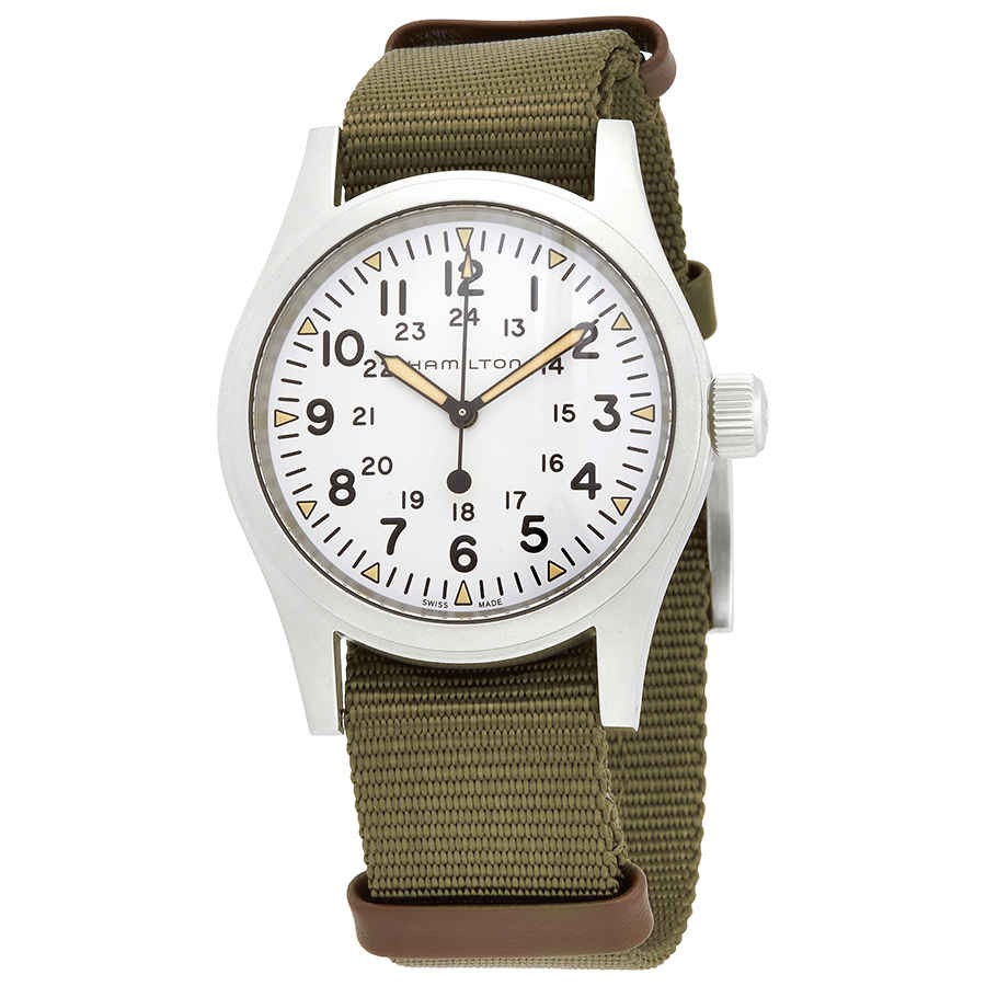 Hamilton Khaki Field Mechanical White Dial Men's Watch H69439411