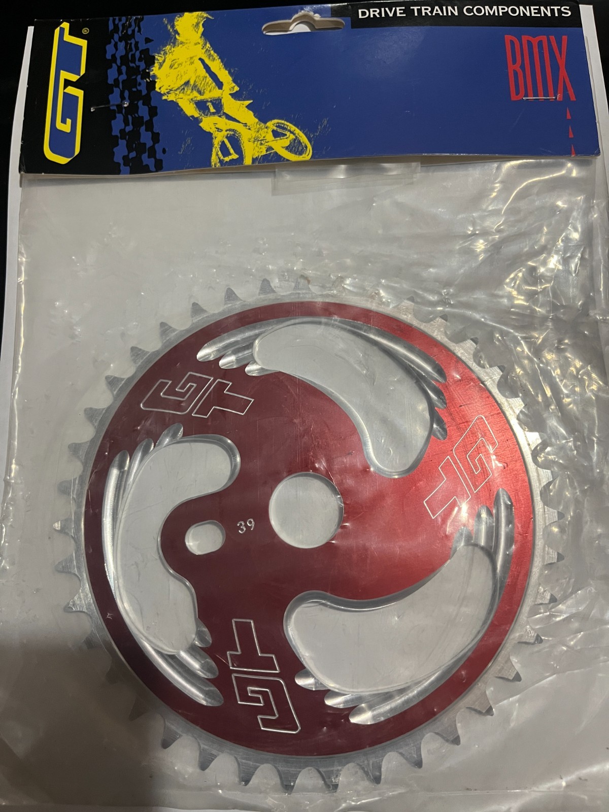 Rare GT 39T Red Anodized Overdrive BMX Sprocket NOS Vintage Rare GT 39T Red Anodized Overdrive BMX Sprocket NOS Vintage