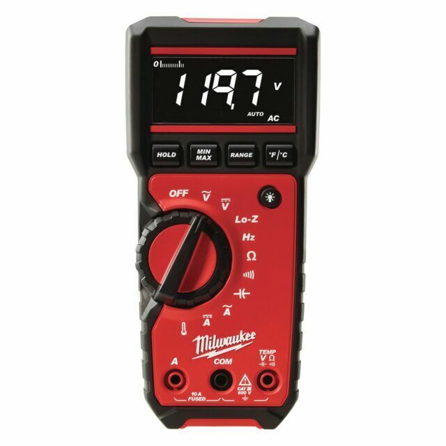 Milwaukee 2217-20 Digital Multimeter 6mV to 600V AC/600mV to 600V DC Milwaukee 2217-20 Digital Multimeter 6mV to 600V AC/600mV to 600V DC