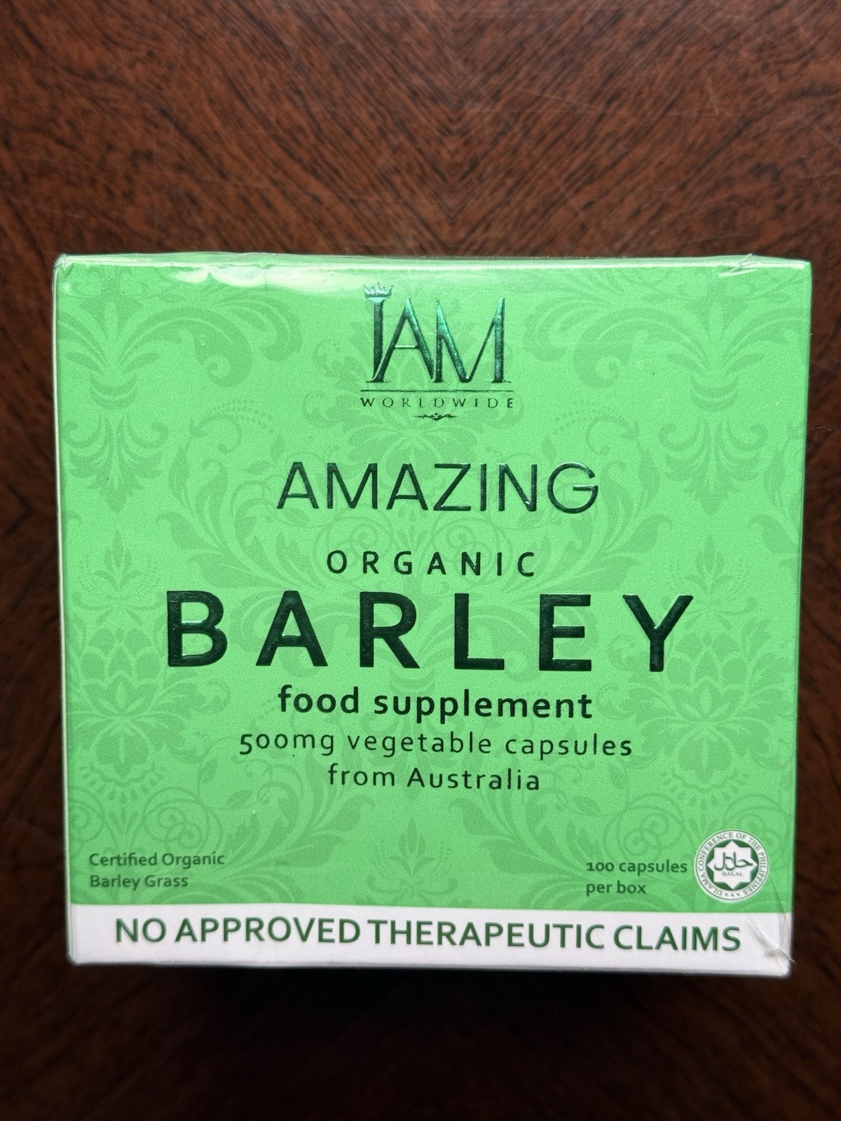 IAM Amazing Pure Organic Barley Capsule 100 Capsules 1 Box EXP. 2027