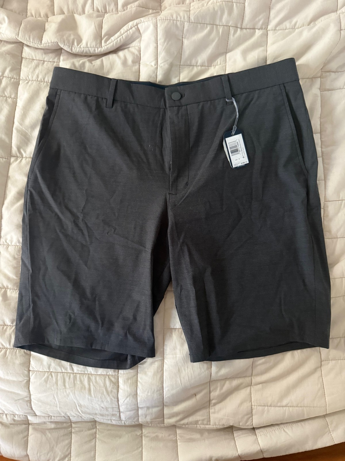 johnnie-O Mulligan Performance Woven Shorts Mens Black Size 35 (7852809)