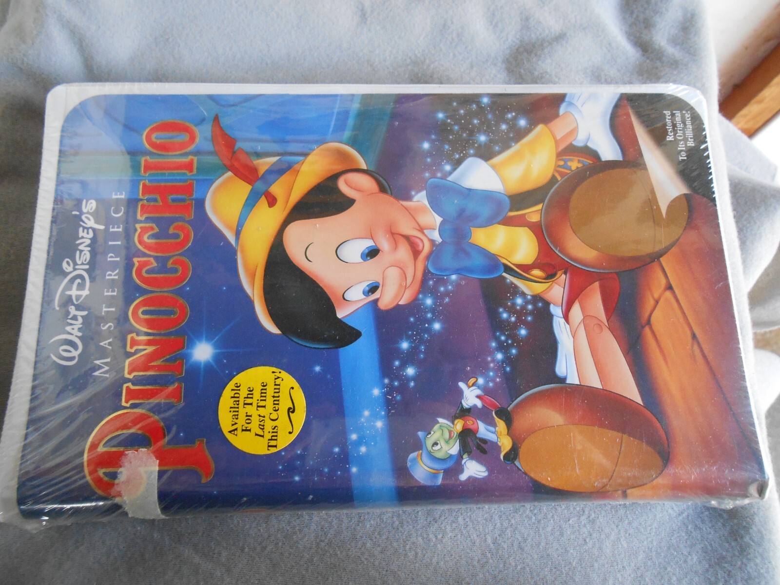 VINTAGE PINOCCHIO MASTERPIECE VCR TAPE VHS 1993 SEALED WALT DISNEY ORIG OWNER VINTAGE PINOCCHIO MASTERPIECE VCR TAPE VHS 1993 SEALED WALT DISNEY ORIG OWNER