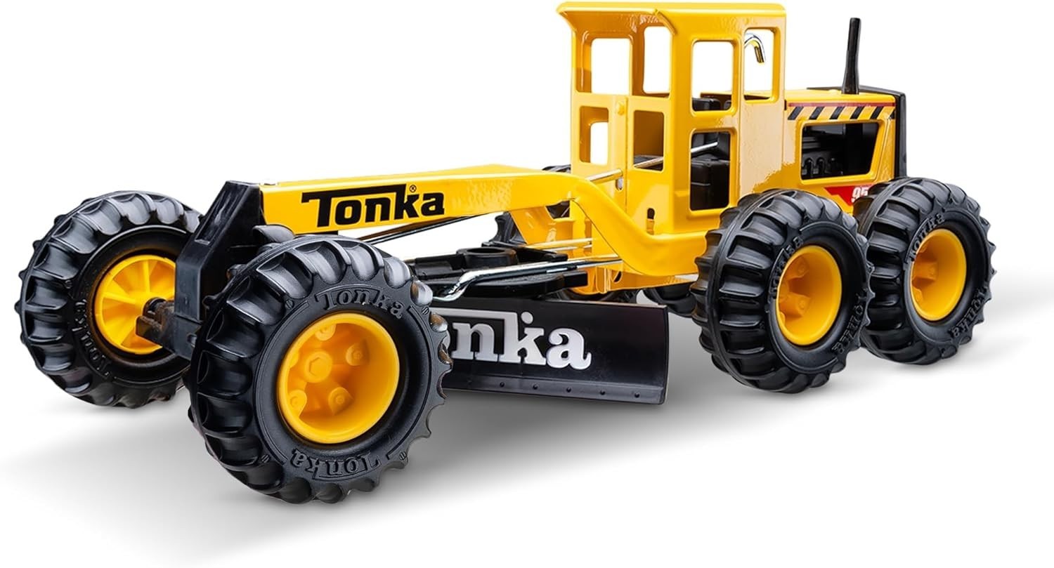 Tonka Steel Classics Road Grader - Made with Steel Sturdy Plastic Yellow To... Tonka Steel Classics Road Grader - Made with Steel Sturdy Plastic Yellow To...