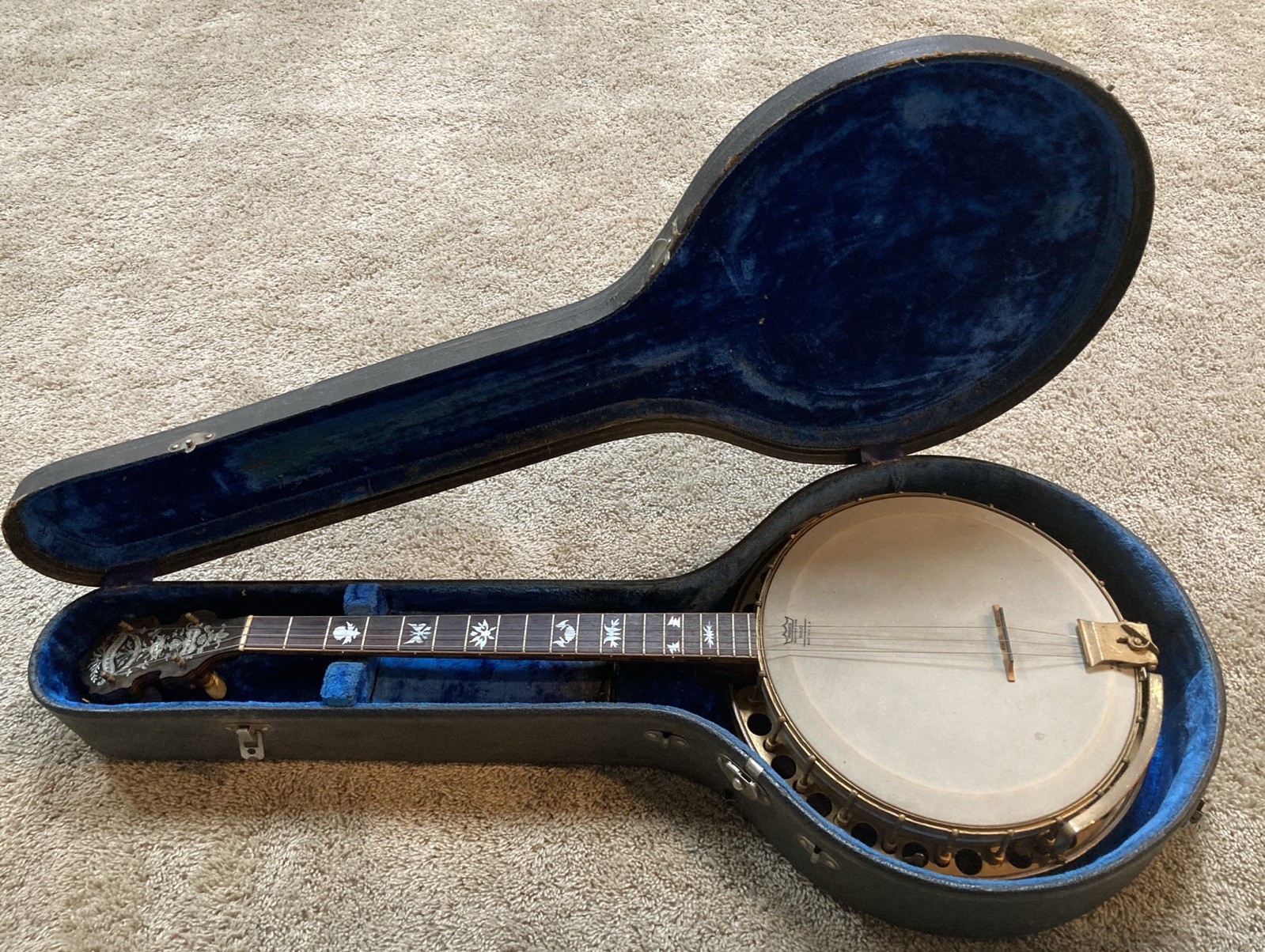Vintage 1923 Paramount Style F Tenor Banjo Wm L Lange w/ Original Case *WOW* Vintage 1923 Paramount Style F Tenor Banjo Wm L Lange w/ Original Case *WOW*