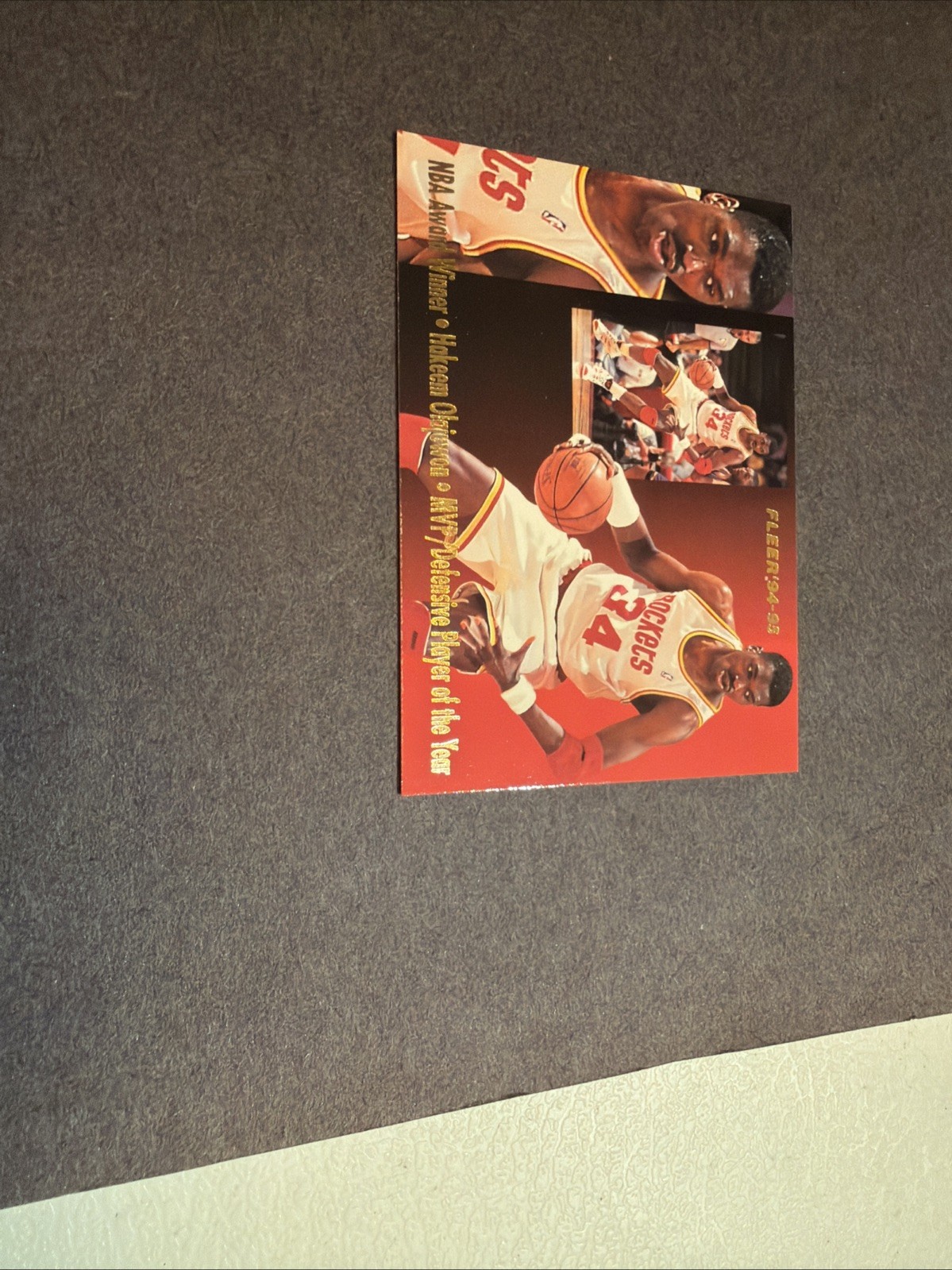 1994-95 Fleer NBA Award Winner Hakeem Olajuwon #3 of 4 Houston Rockets Mint 1994-95 Fleer NBA Award Winner Hakeem Olajuwon #3 of 4 Houston Rockets Mint