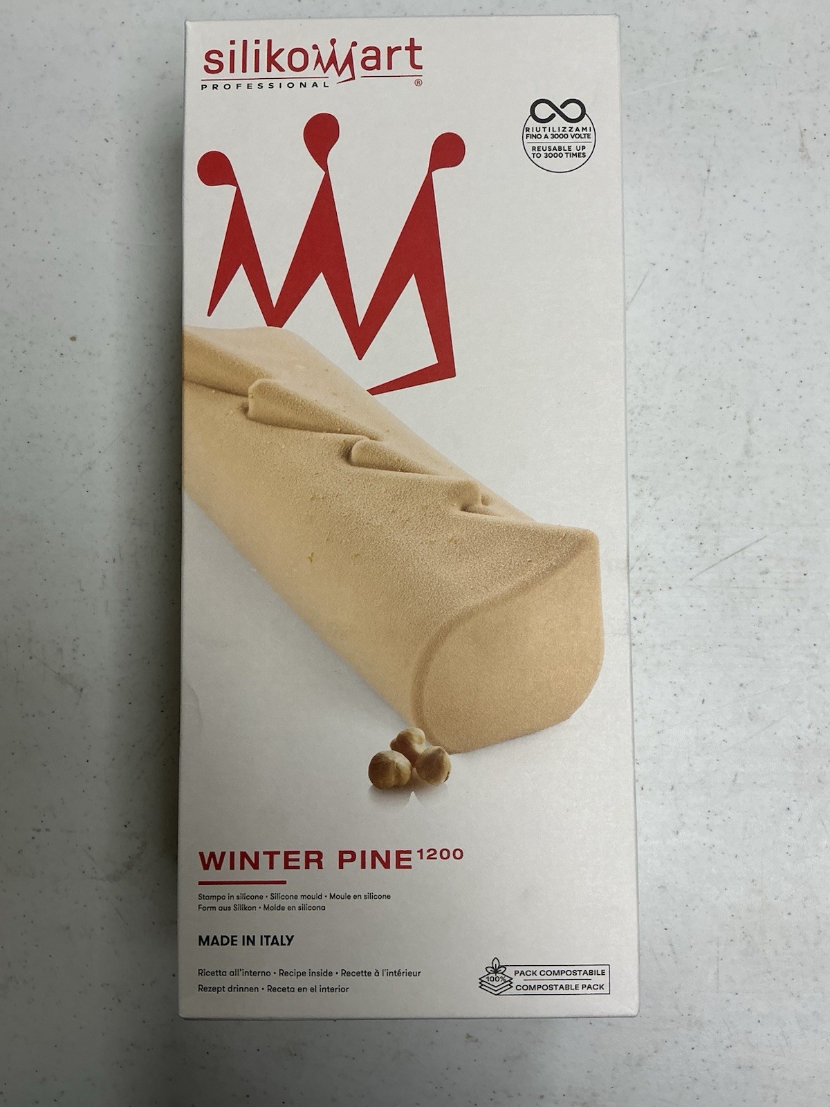 Silikomart Professional Winter Pine 1200 Silicone Yule Log Mold 30.448.87.0065